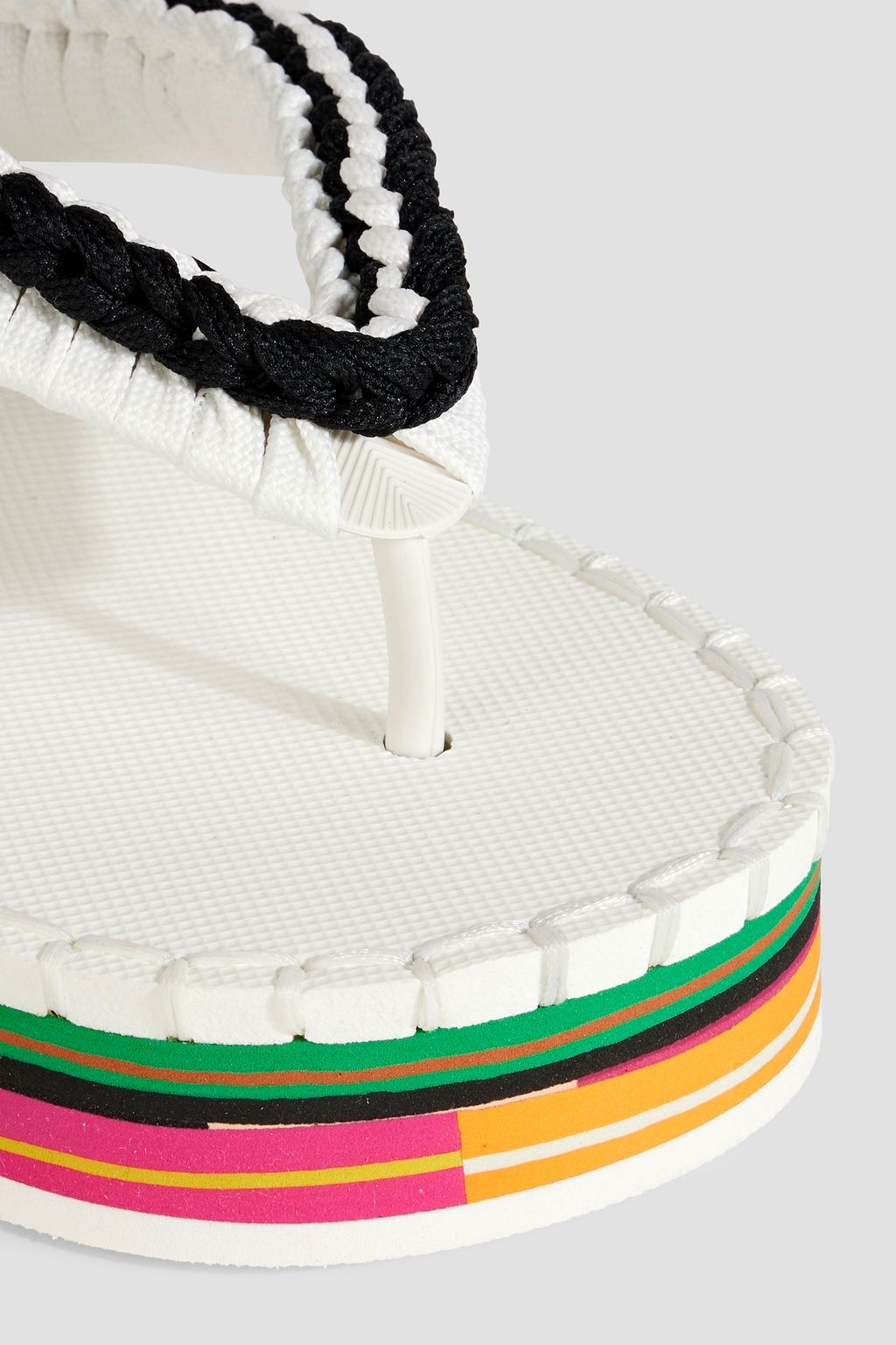 CHLOÉ Lou crochet platform flip flops