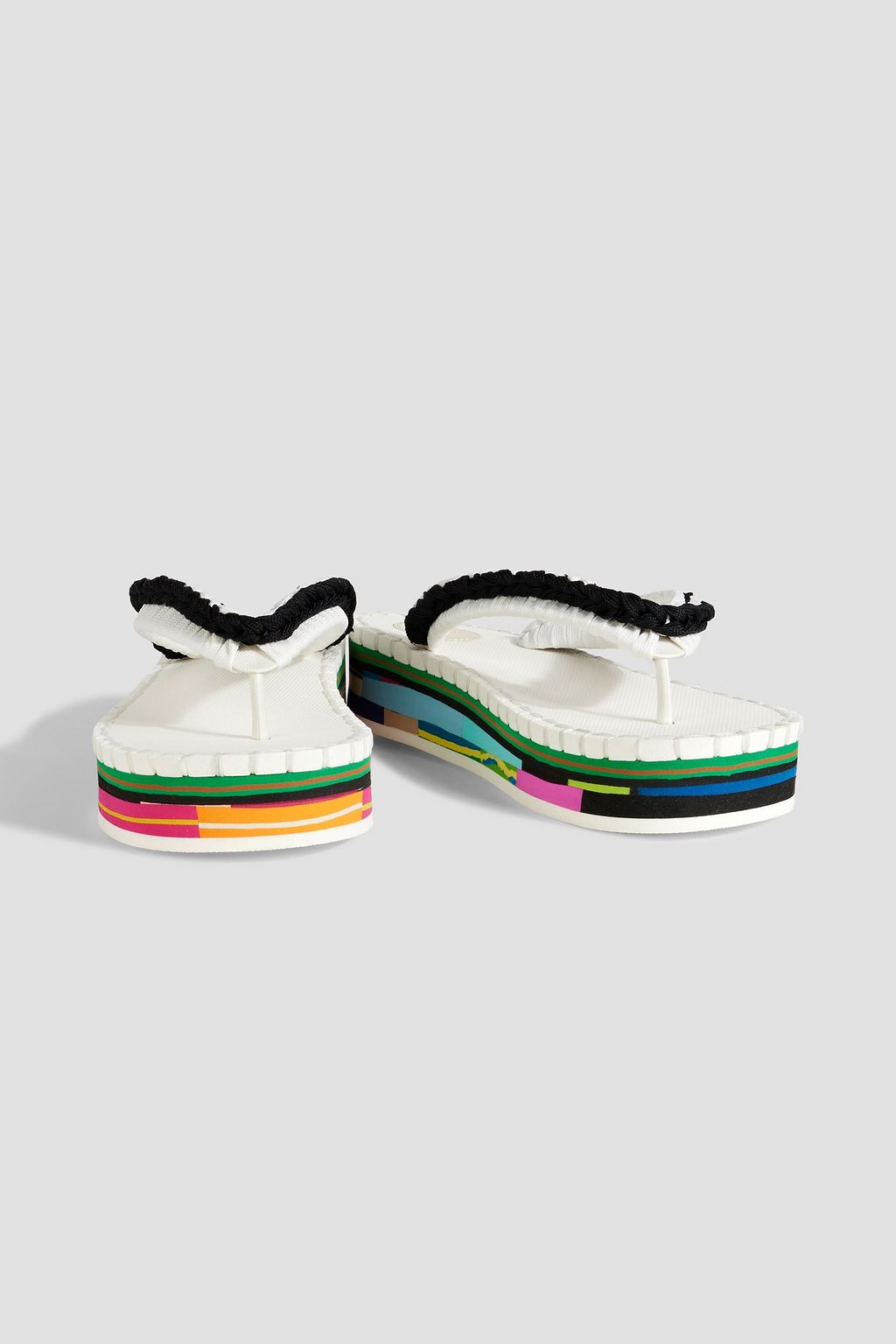 CHLOÉ Lou crochet platform flip flops
