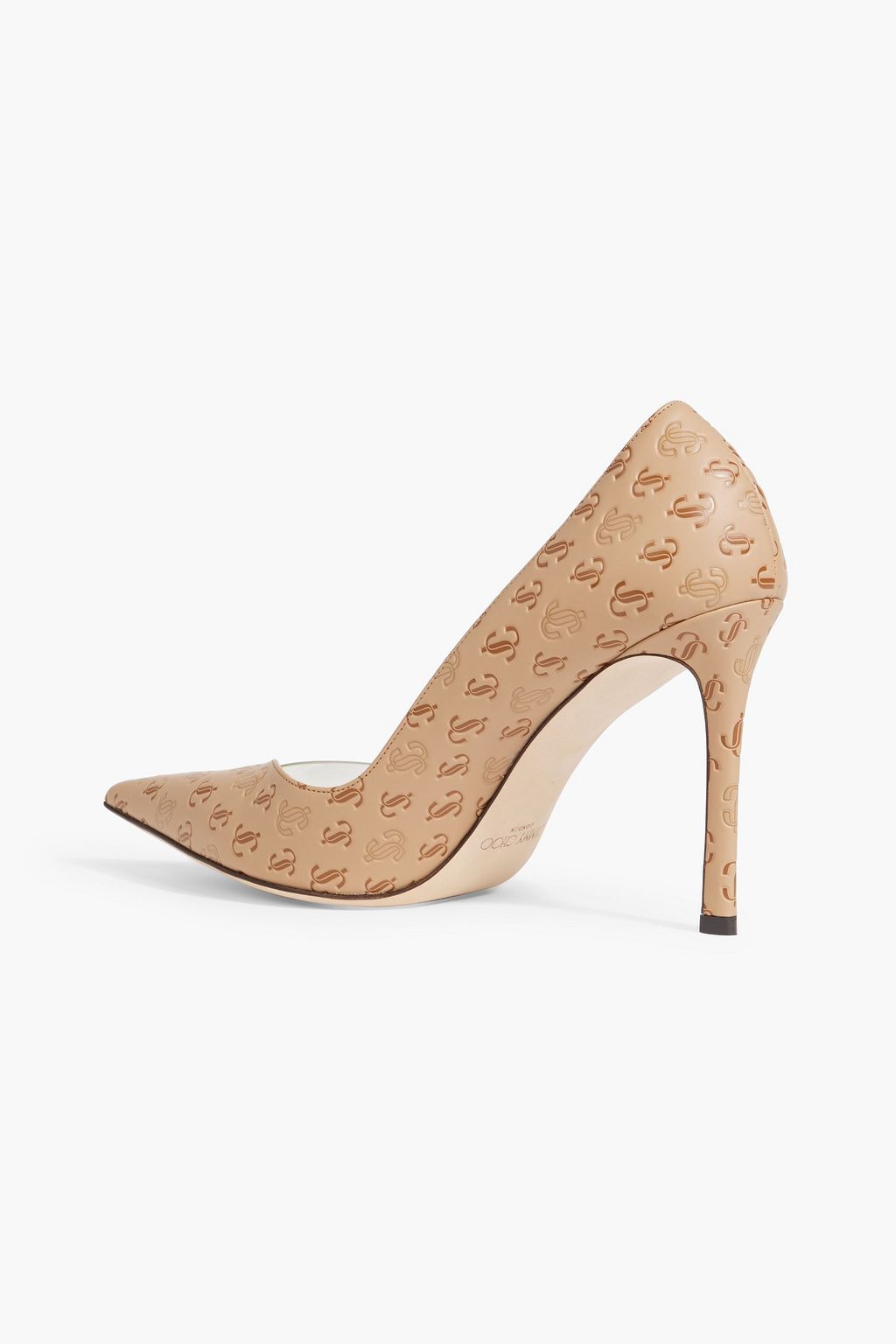 JIMMY CHOO Cass 95 embossed leather and PVC pumps