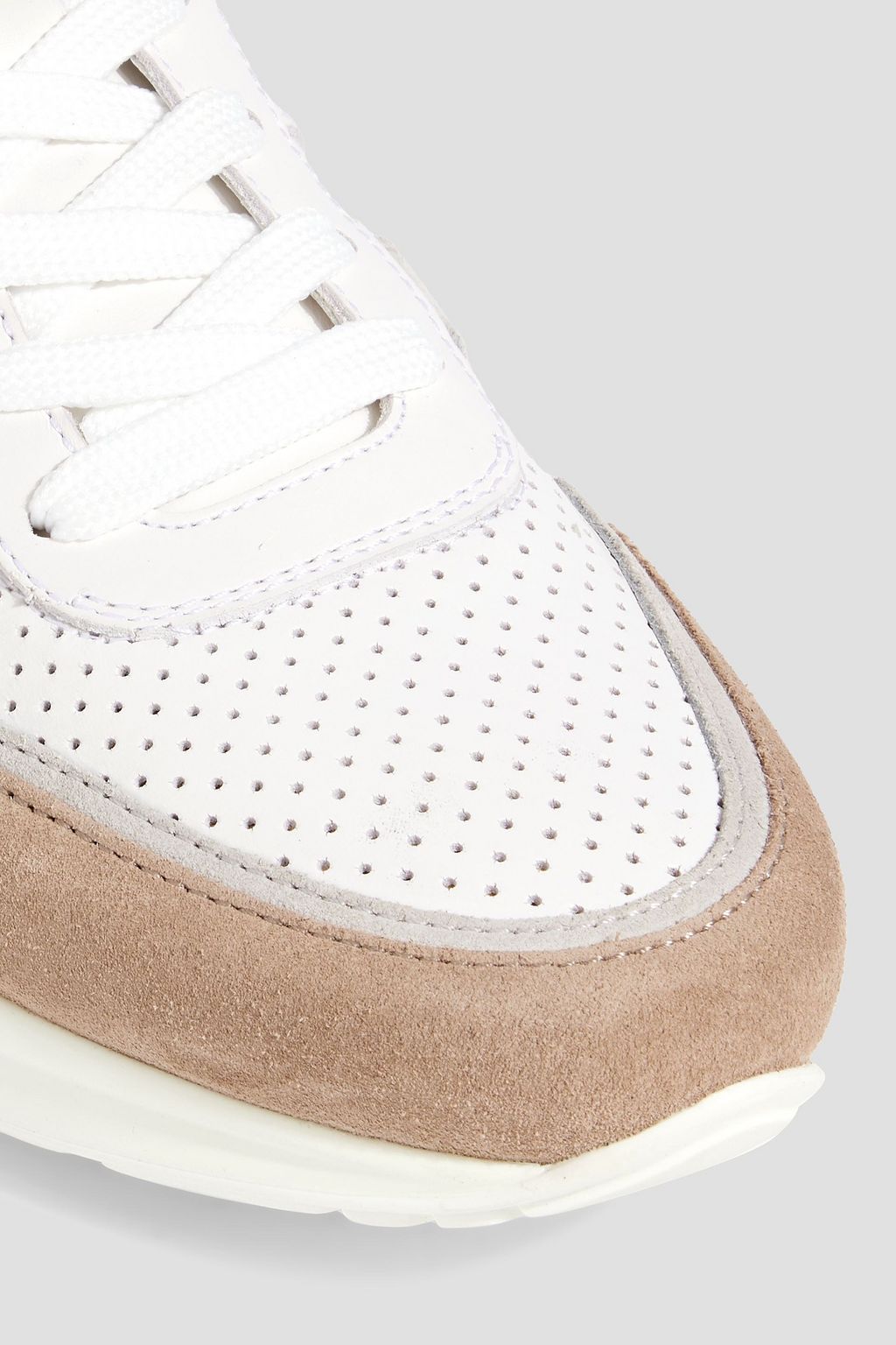 TOD'S Perforated leather and suede sneakers