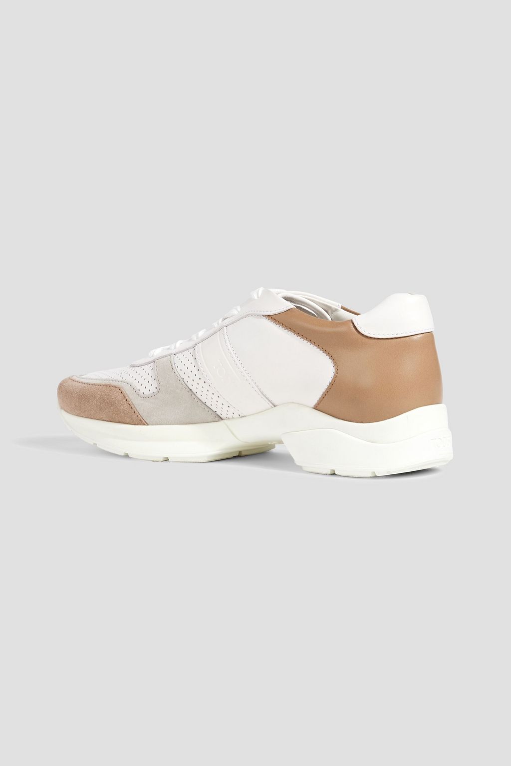 TOD'S Perforated leather and suede sneakers