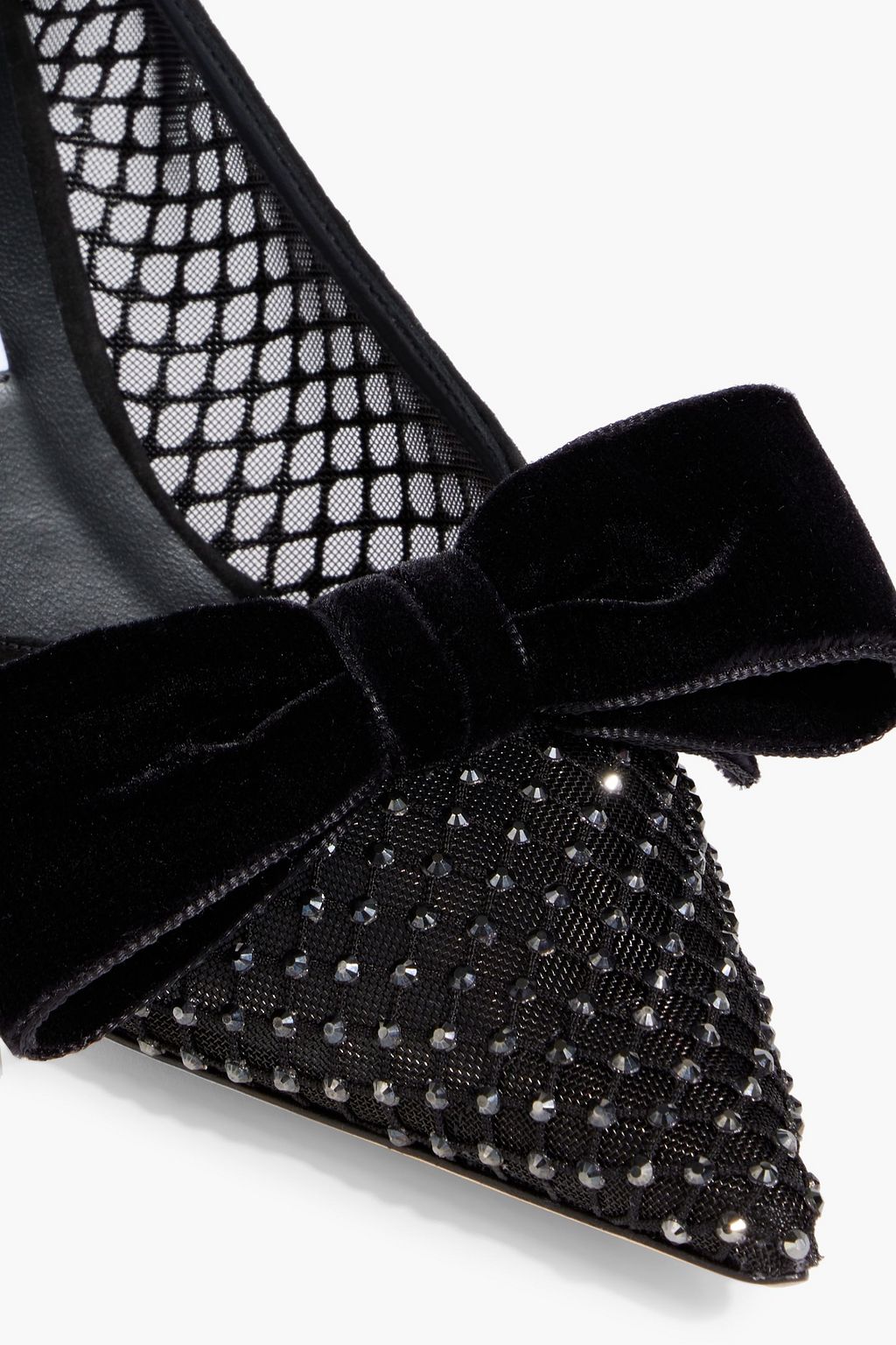 JIMMY CHOO Love 65 crystal-embellished mesh pumps