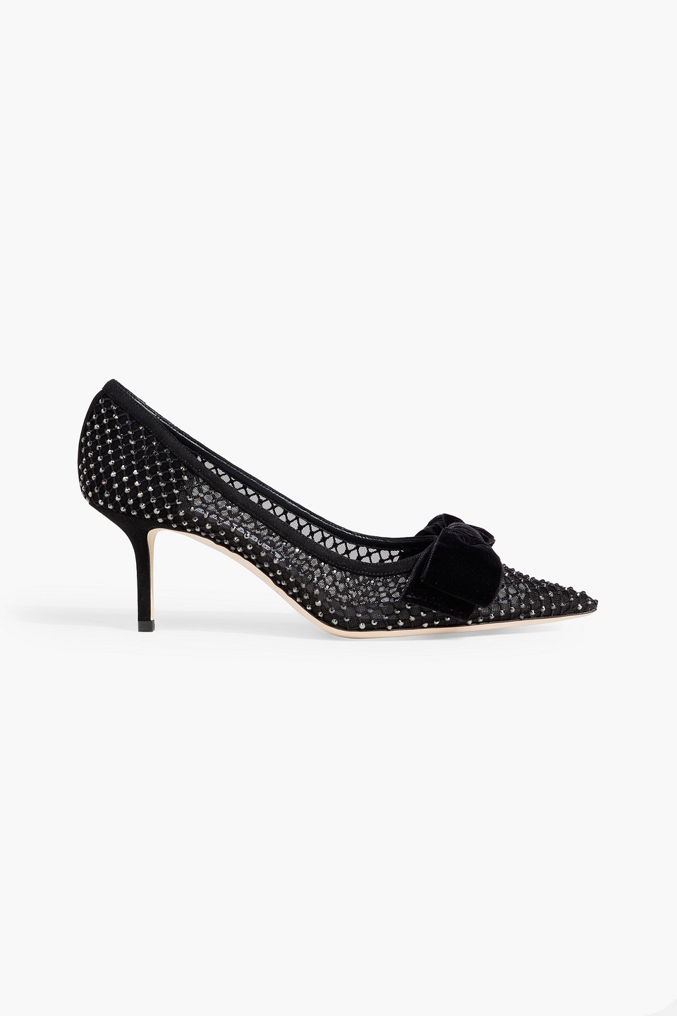 Love 65 crystal-embellished mesh pumps