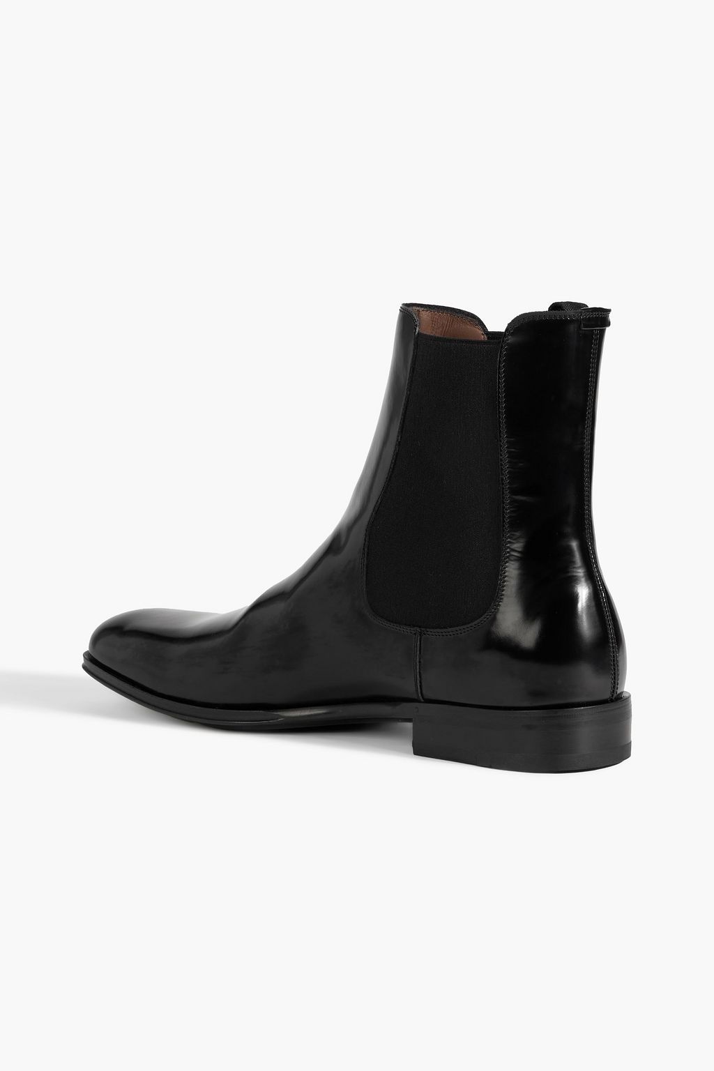 FERRAGAMO Isidoro glossed-leather Chelsea boots