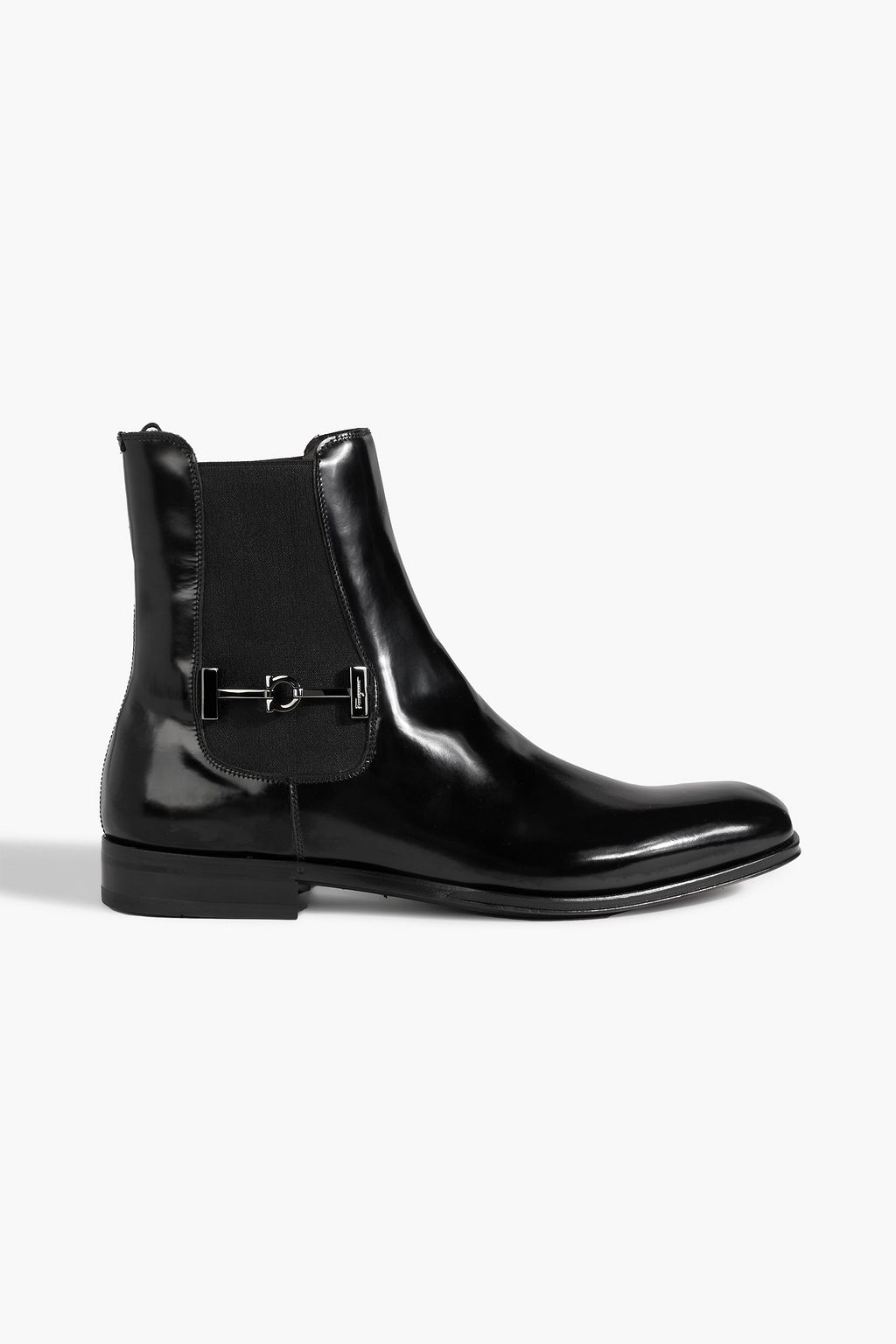 Isidoro glossed leather Chelsea boots black US 9.5