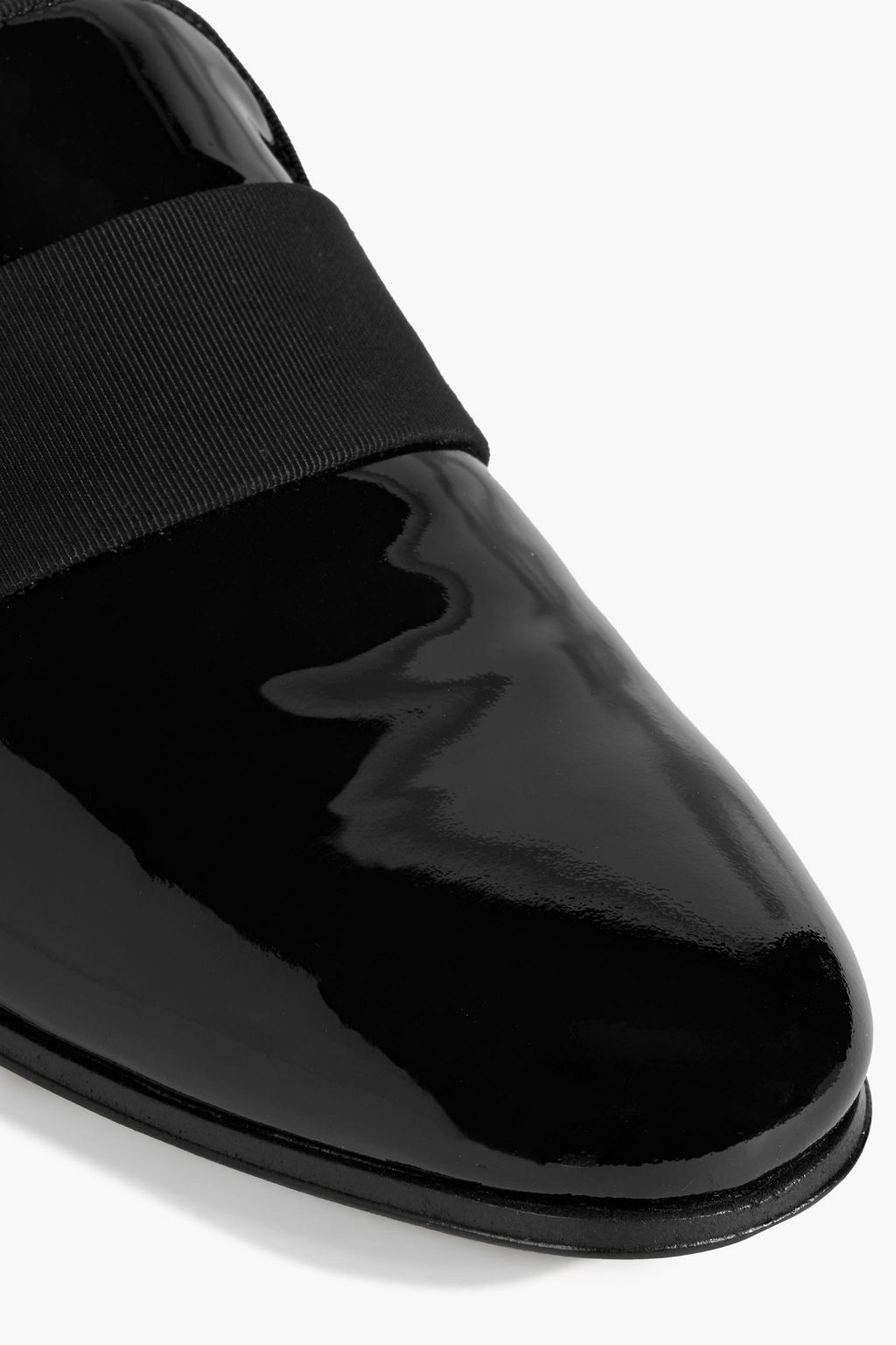 FERRAGAMO Bryden suede and patent-leather loafers