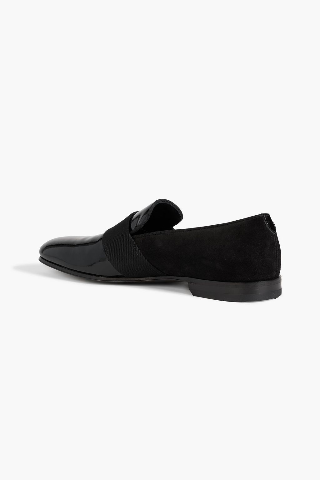 FERRAGAMO Bryden suede and patent-leather loafers