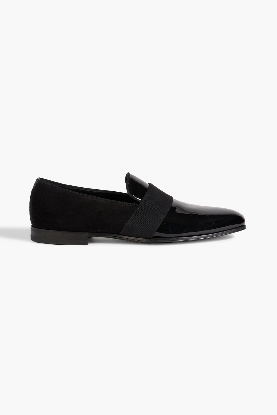 Bryden suede and patent-leather loafers