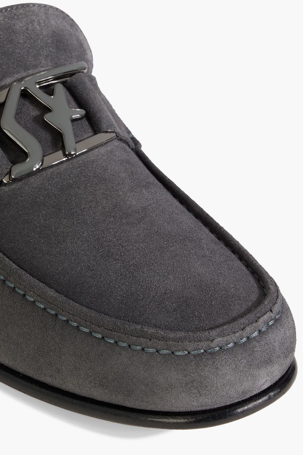 FERRAGAMO Prerov embellished suede loafers