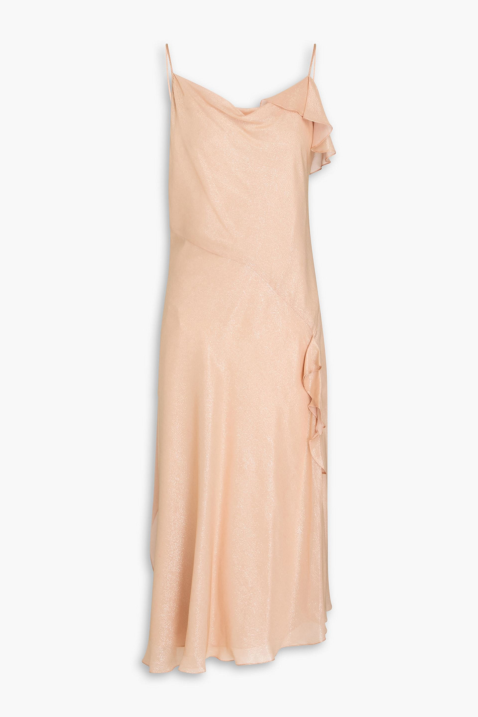Victoria Beckham Bias-cut Cami Asymmetric Slip Dress In Rougefarben