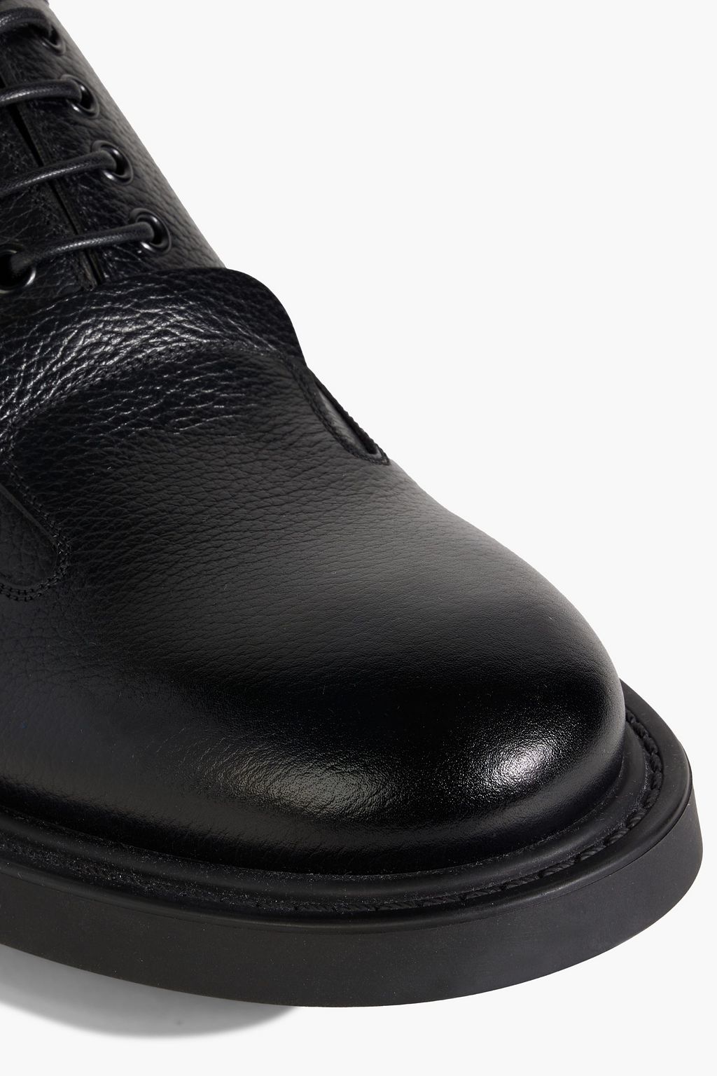 FERRAGAMO Lux pebbled-leather brogues