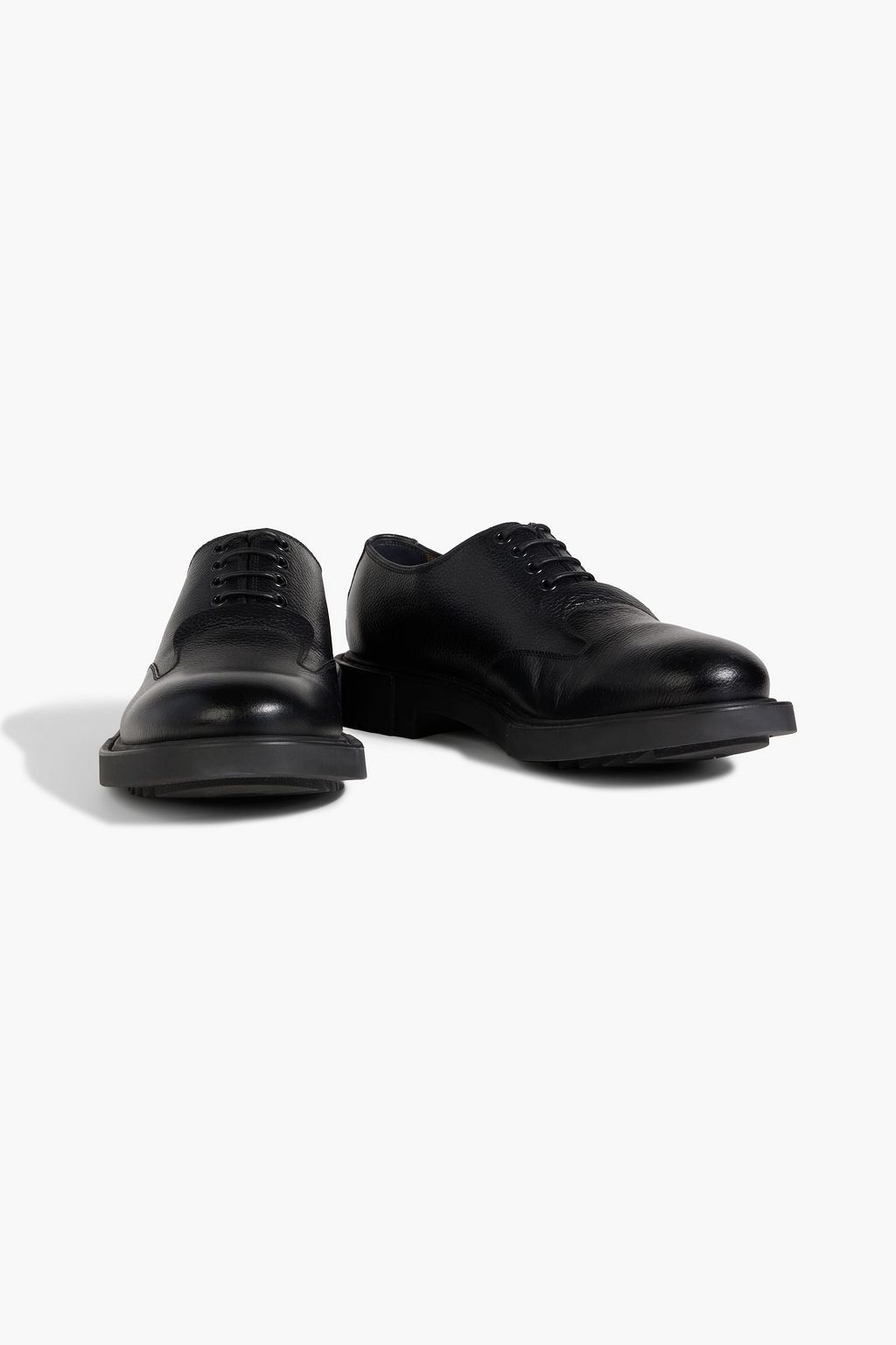 FERRAGAMO Lux pebbled-leather brogues