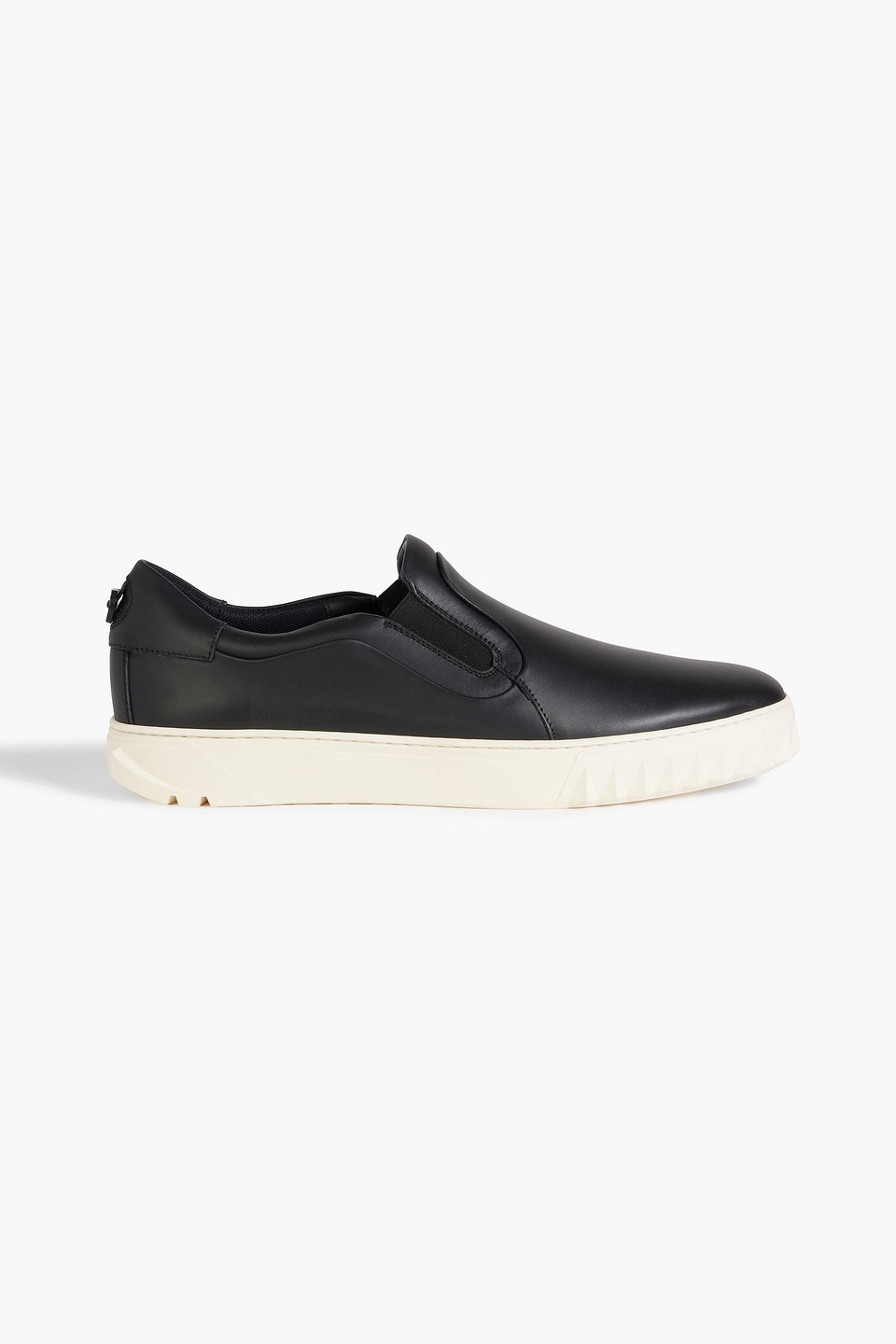 Ferragamo Cruise Leather Slip-on Sneakers In Black