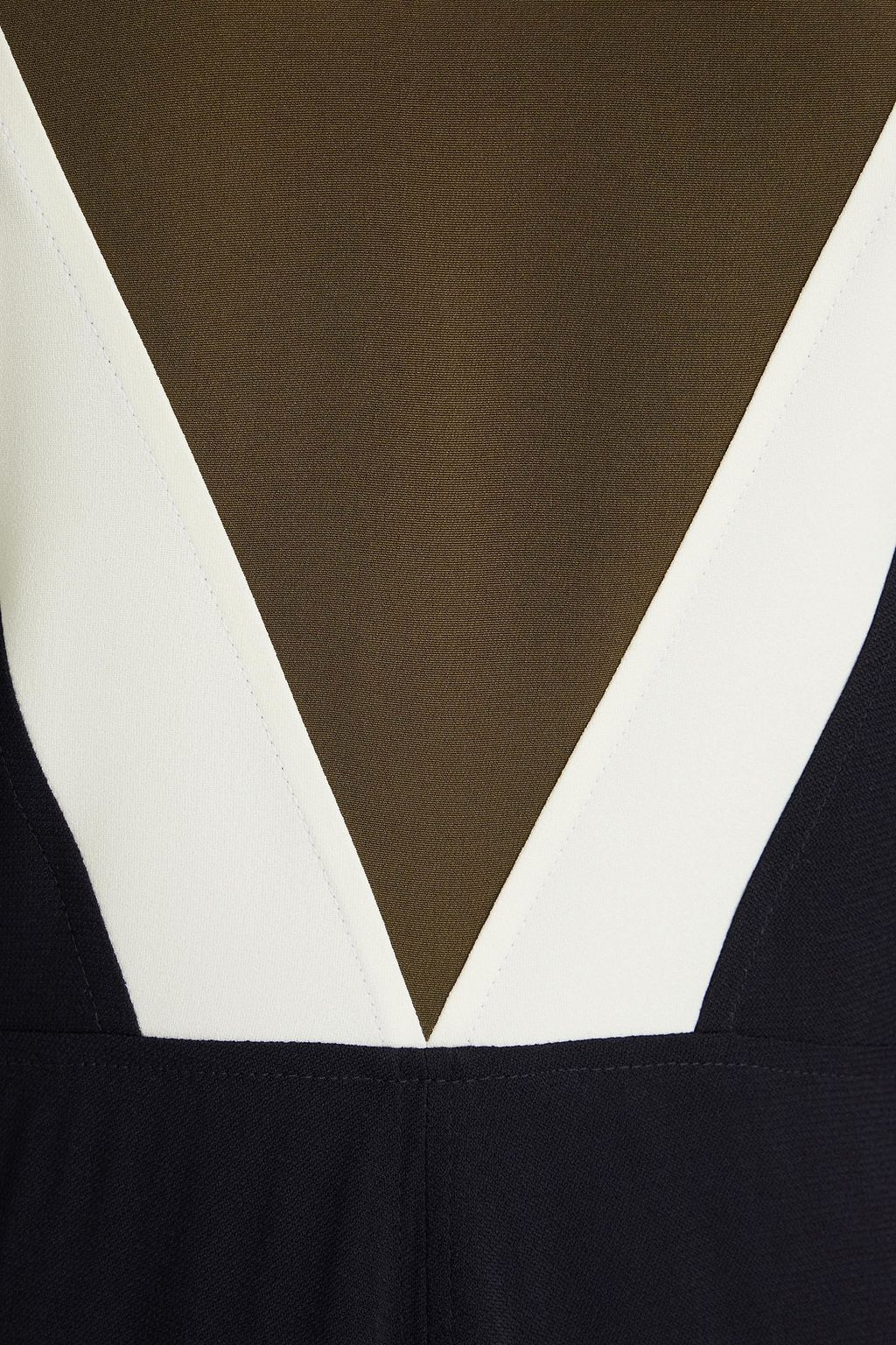VICTORIA BECKHAM Color-block crepe midi dress