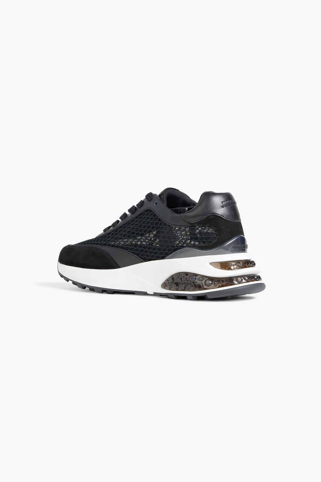 JIMMY CHOO Memphis mesh, leather and suede sneakers