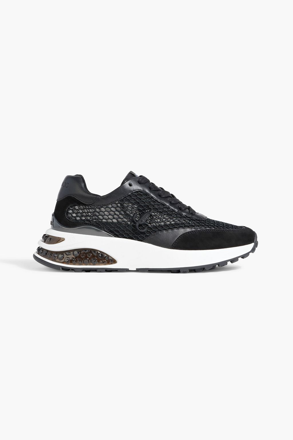 JIMMY CHOO Memphis mesh, leather and suede sneakers | THE OUTNET