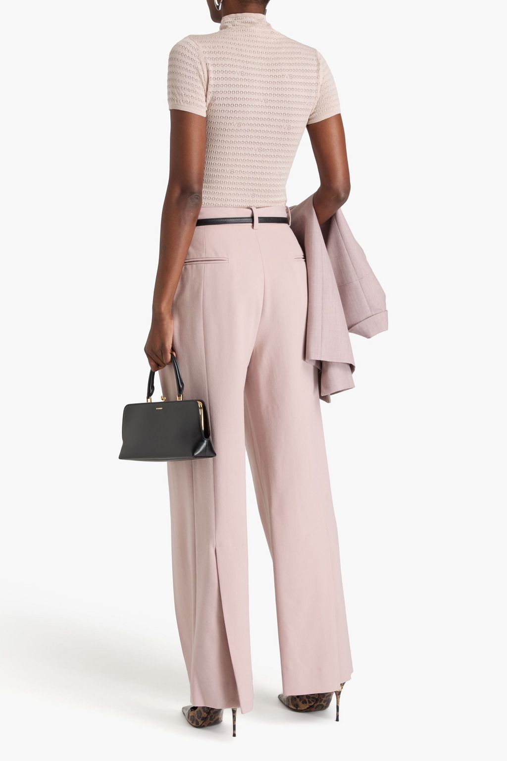 VICTORIA BECKHAM 크레이프 와이드 레그 팬츠