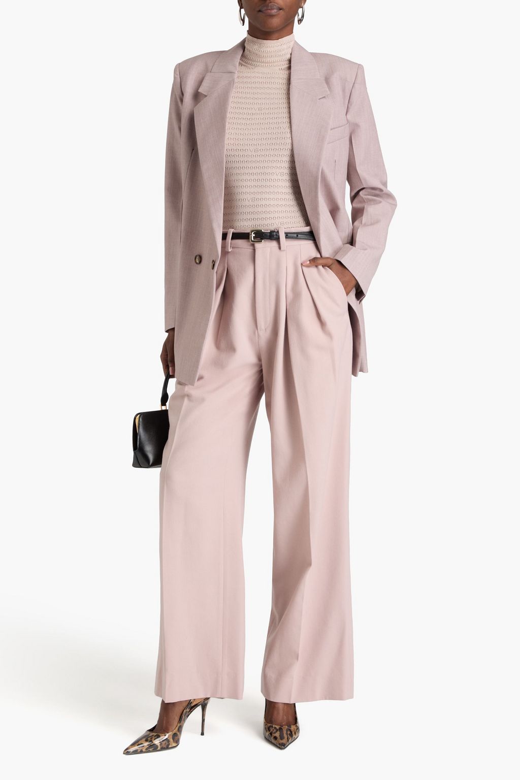 VICTORIA BECKHAM 크레이프 와이드 레그 팬츠