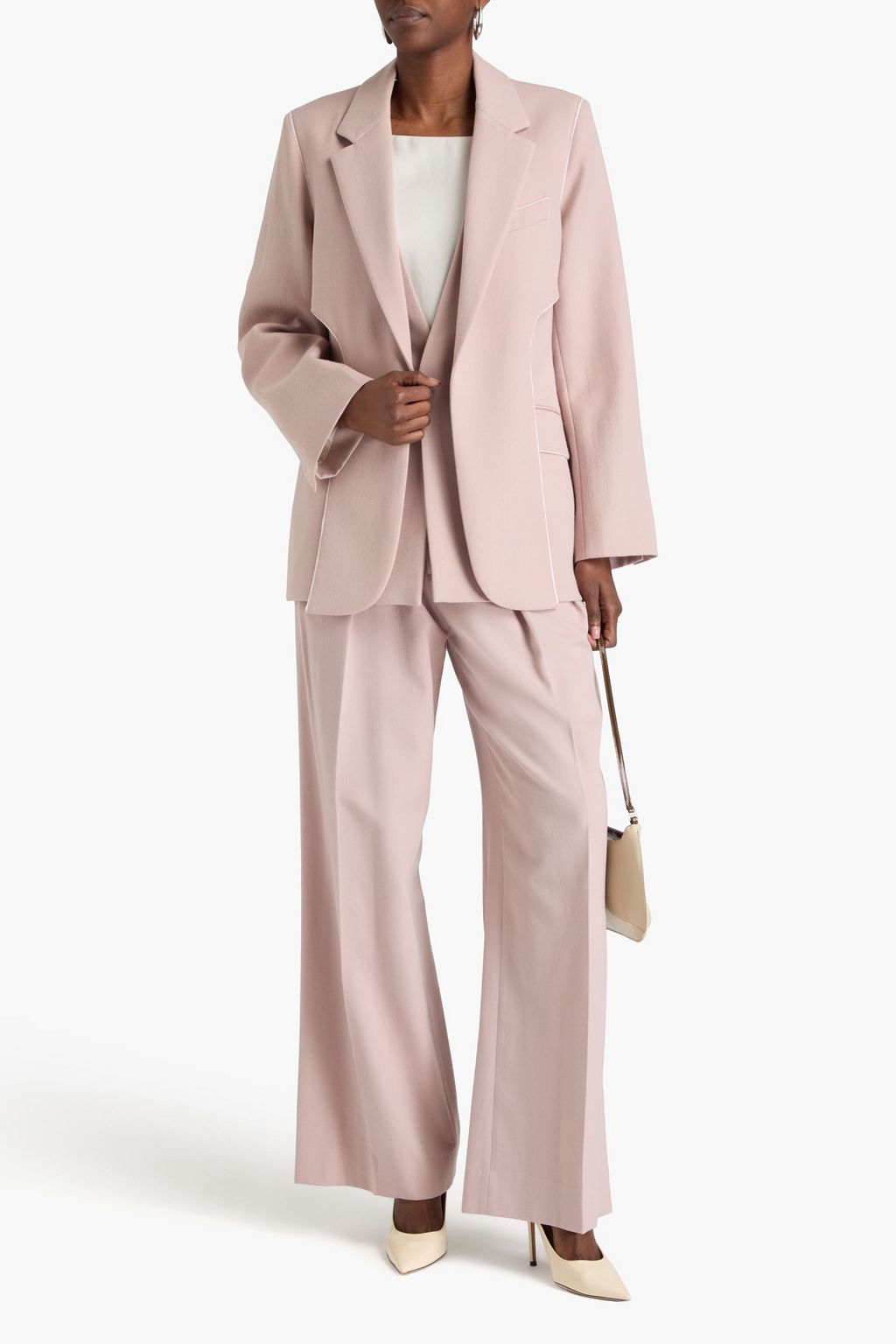 VICTORIA BECKHAM 크레이프 레이어드 블레이저