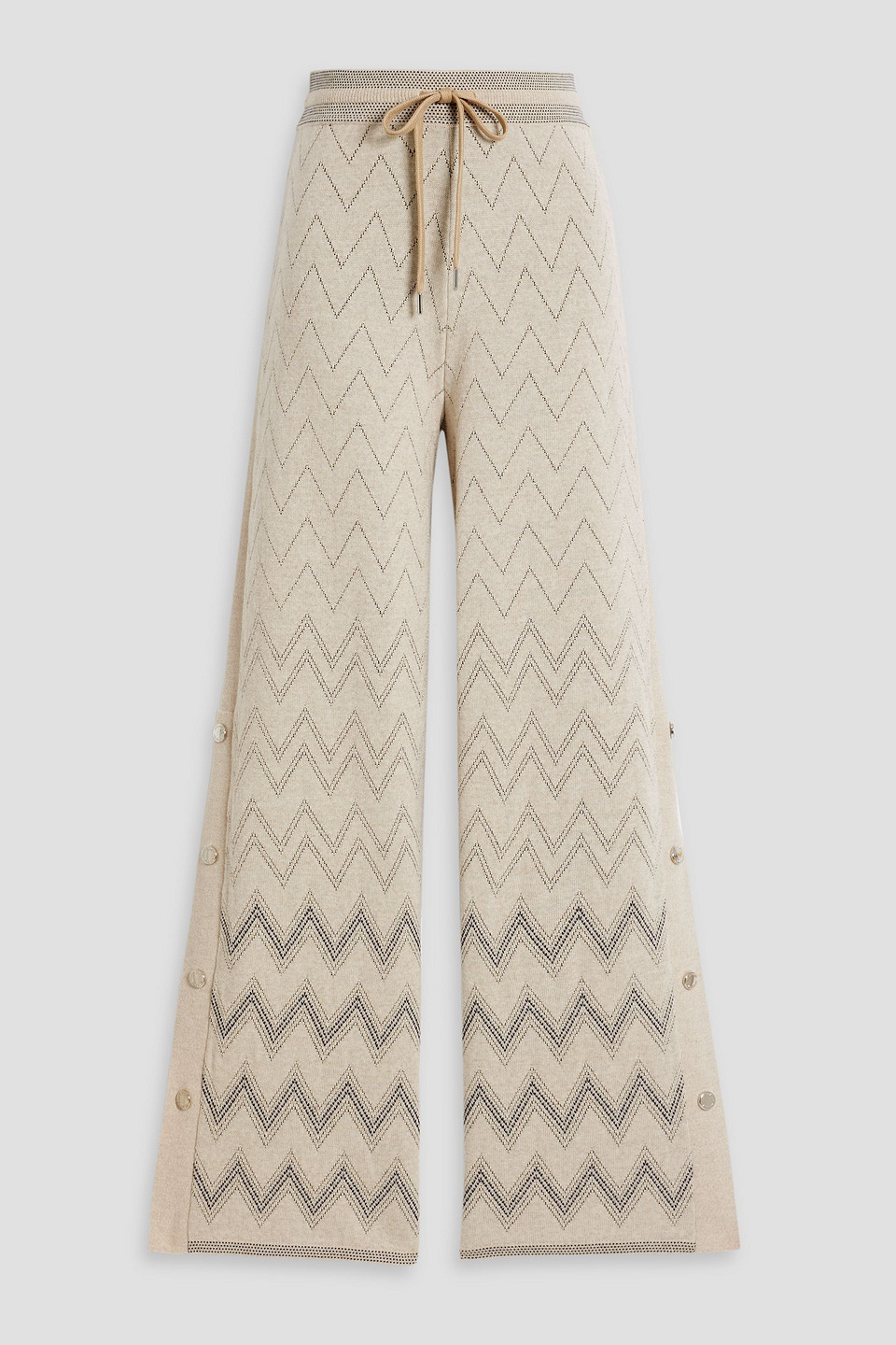 Missoni Straight-leg Knitted Trousers In Neutrals