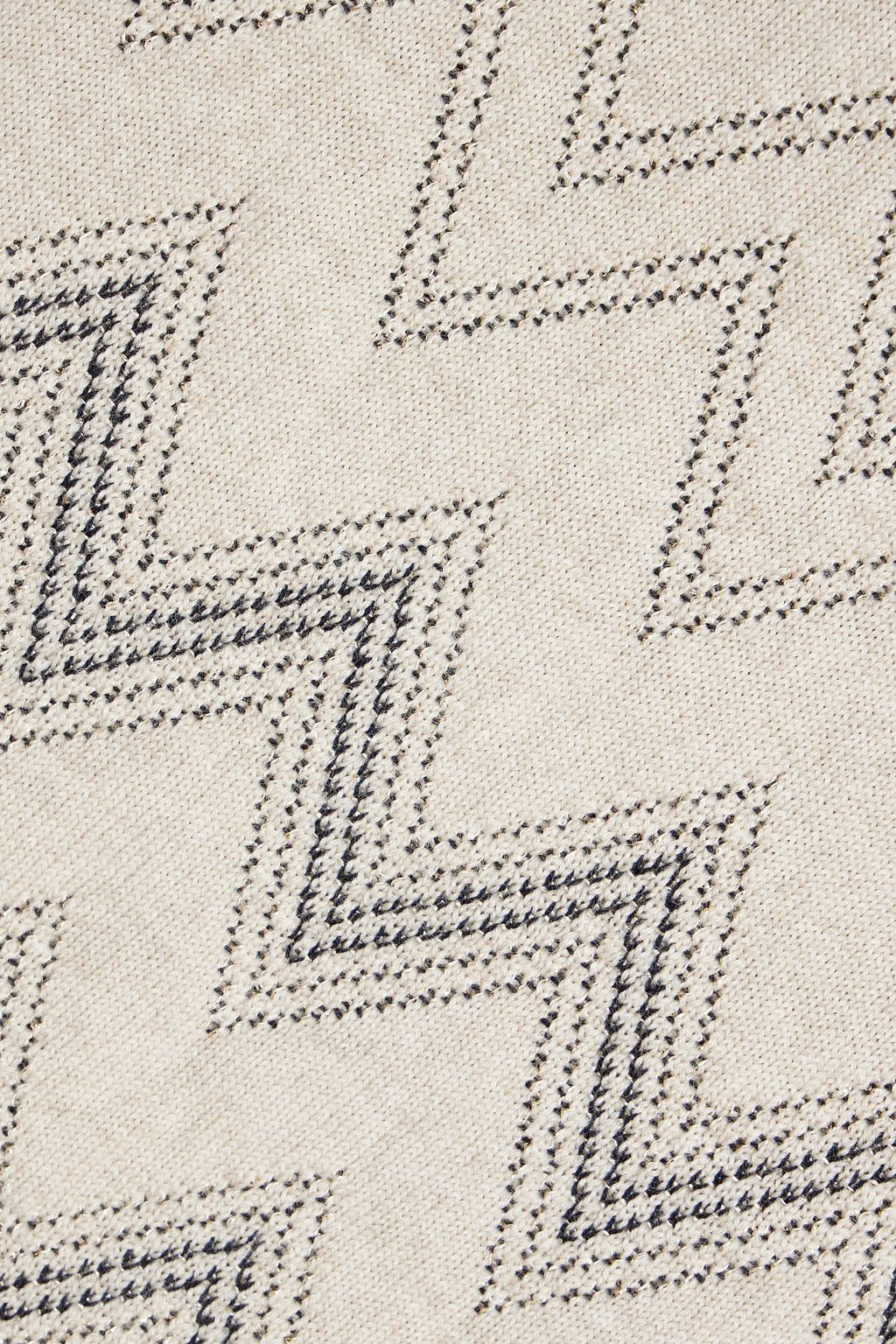 MISSONI تنورة قصيرة من مزيج الصوف بحبكة الجاكار بلون معدني