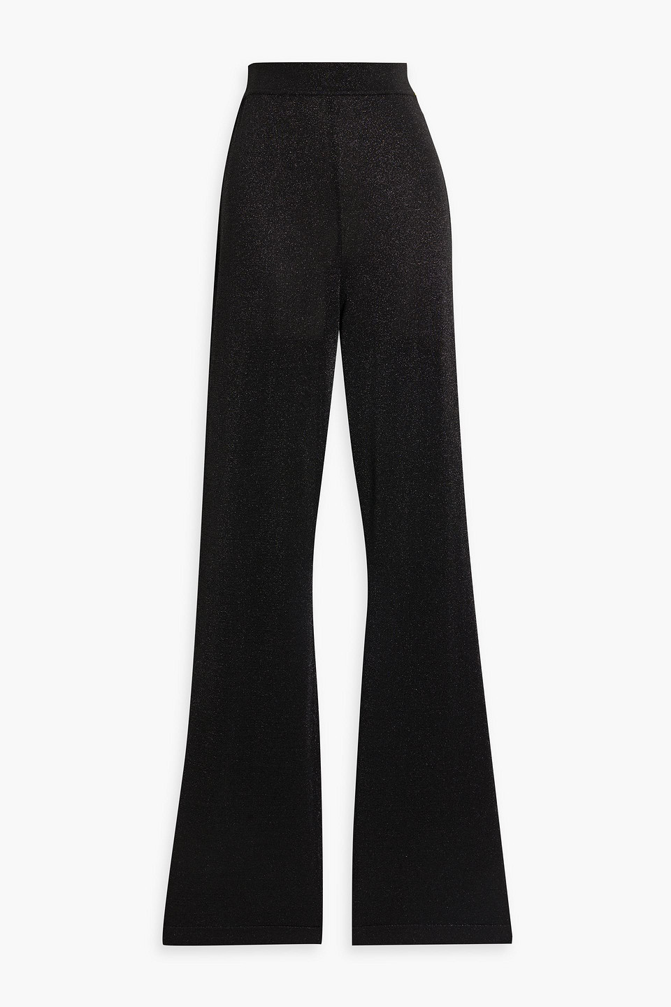 Missoni Metallic Knitted Flared Pants In Black