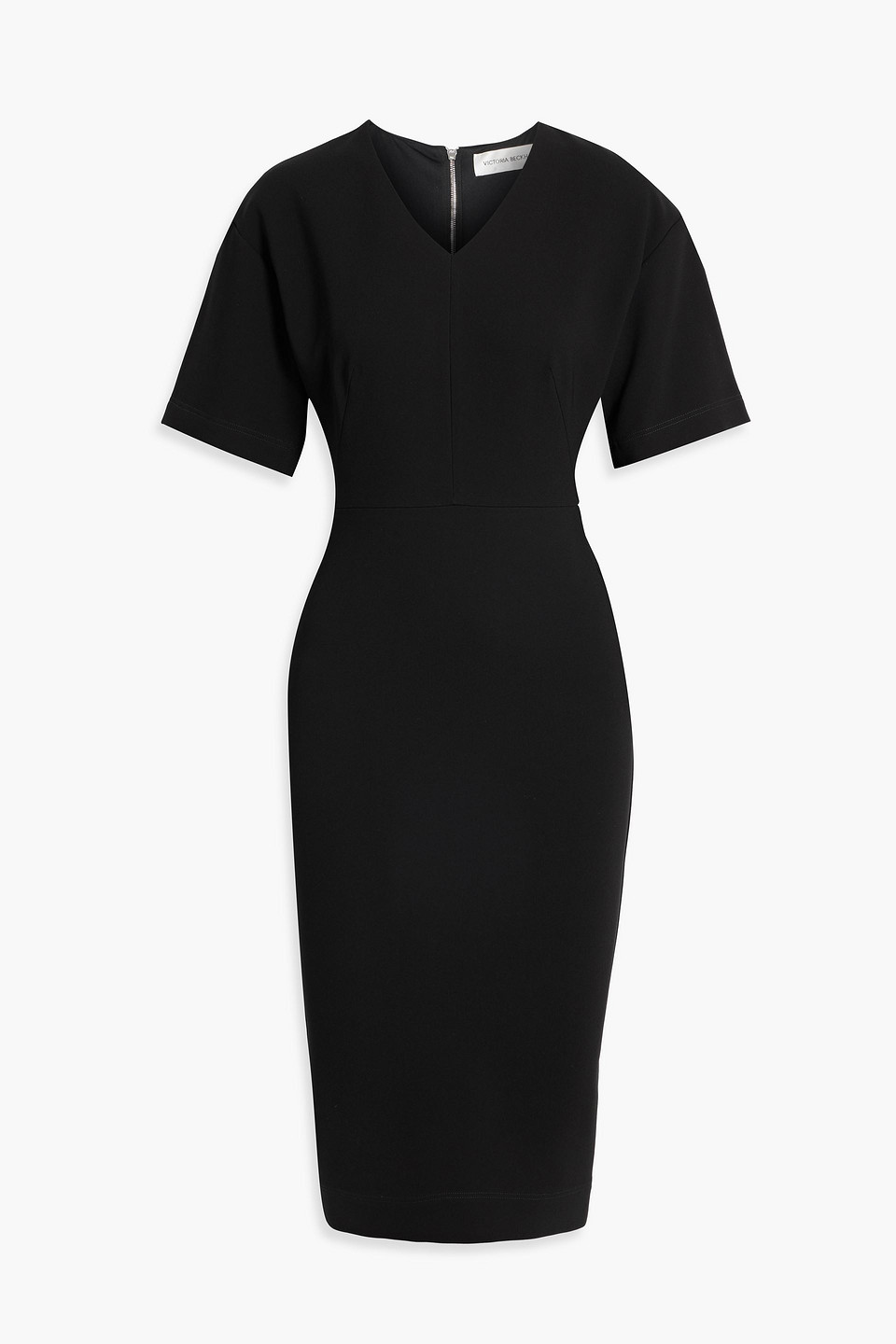 Victoria Beckham Ponte Midi Dress In Black