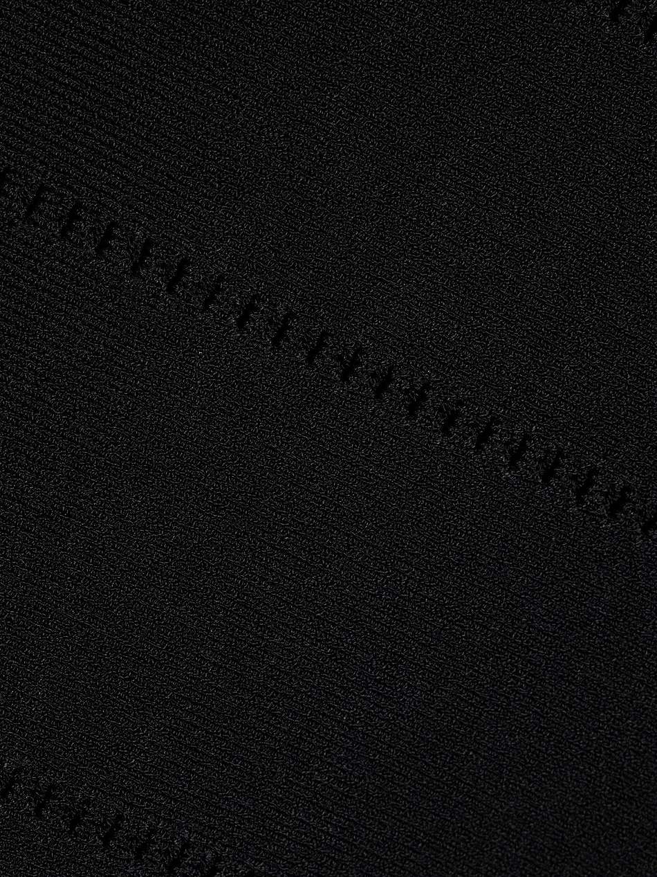fluted laser-cut stretch-knit midi dress