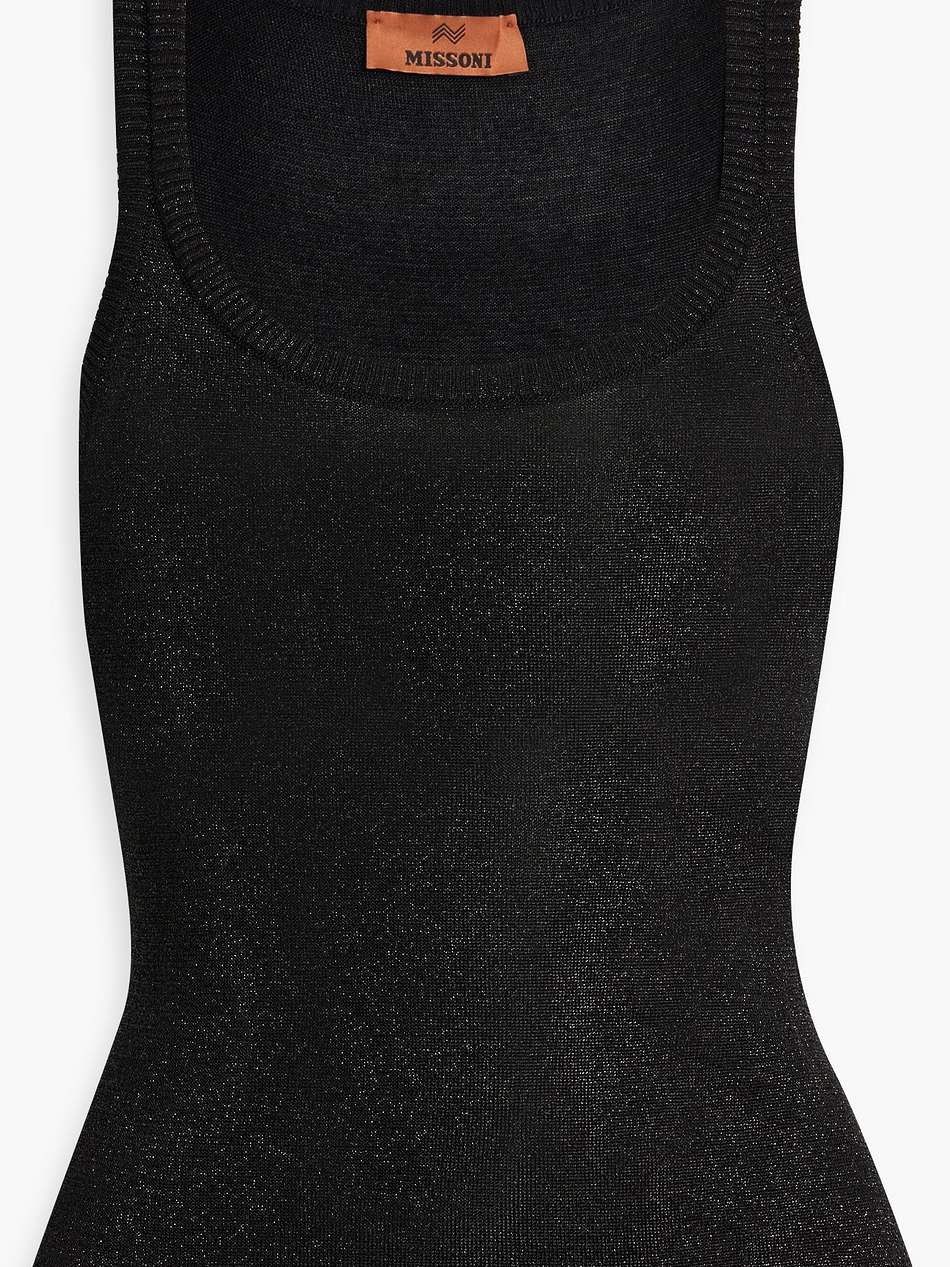 metallic knitted tank
