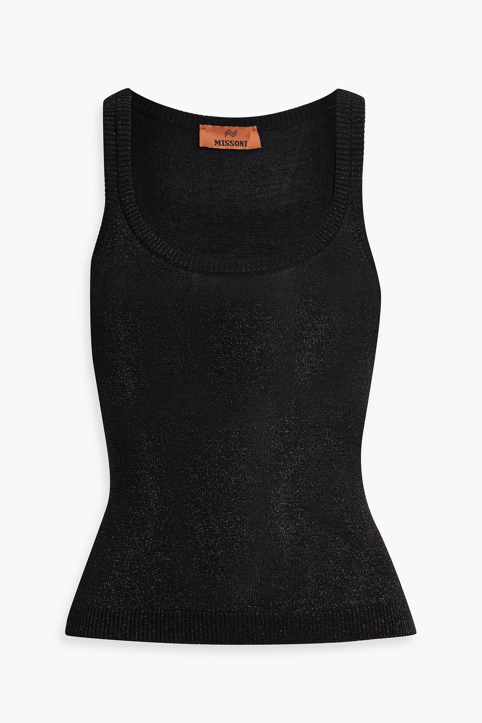 Missoni Metallic Knitted Tank In Black