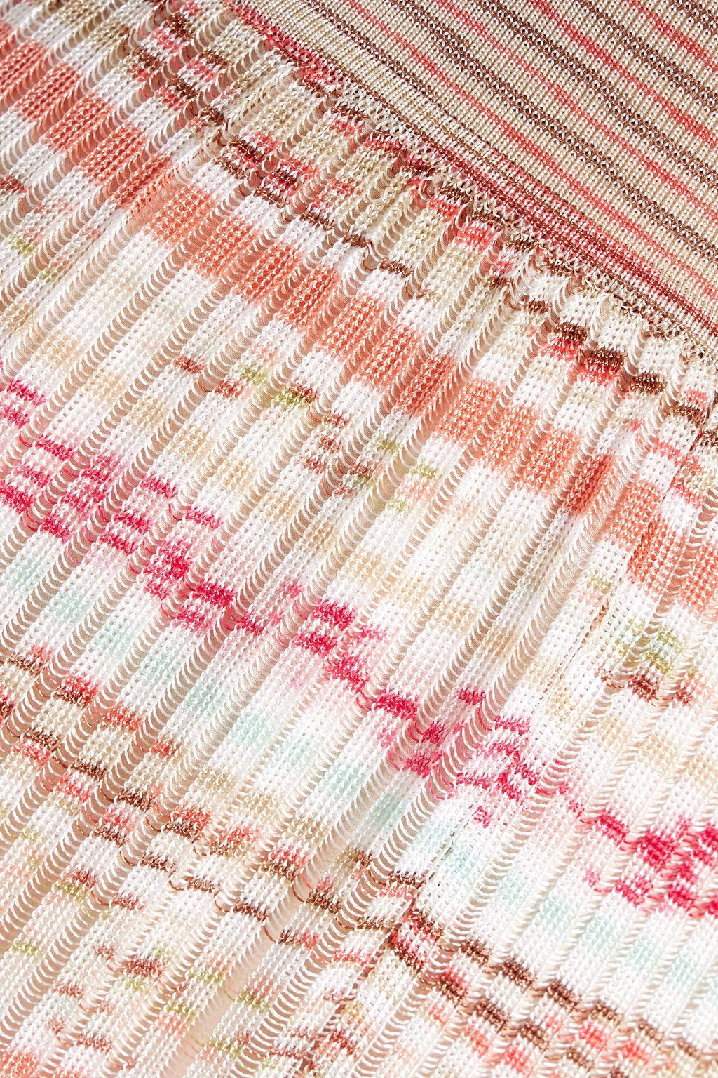 MISSONI 스페이스 다이 리브 니트 스트레이트 레그 팬츠