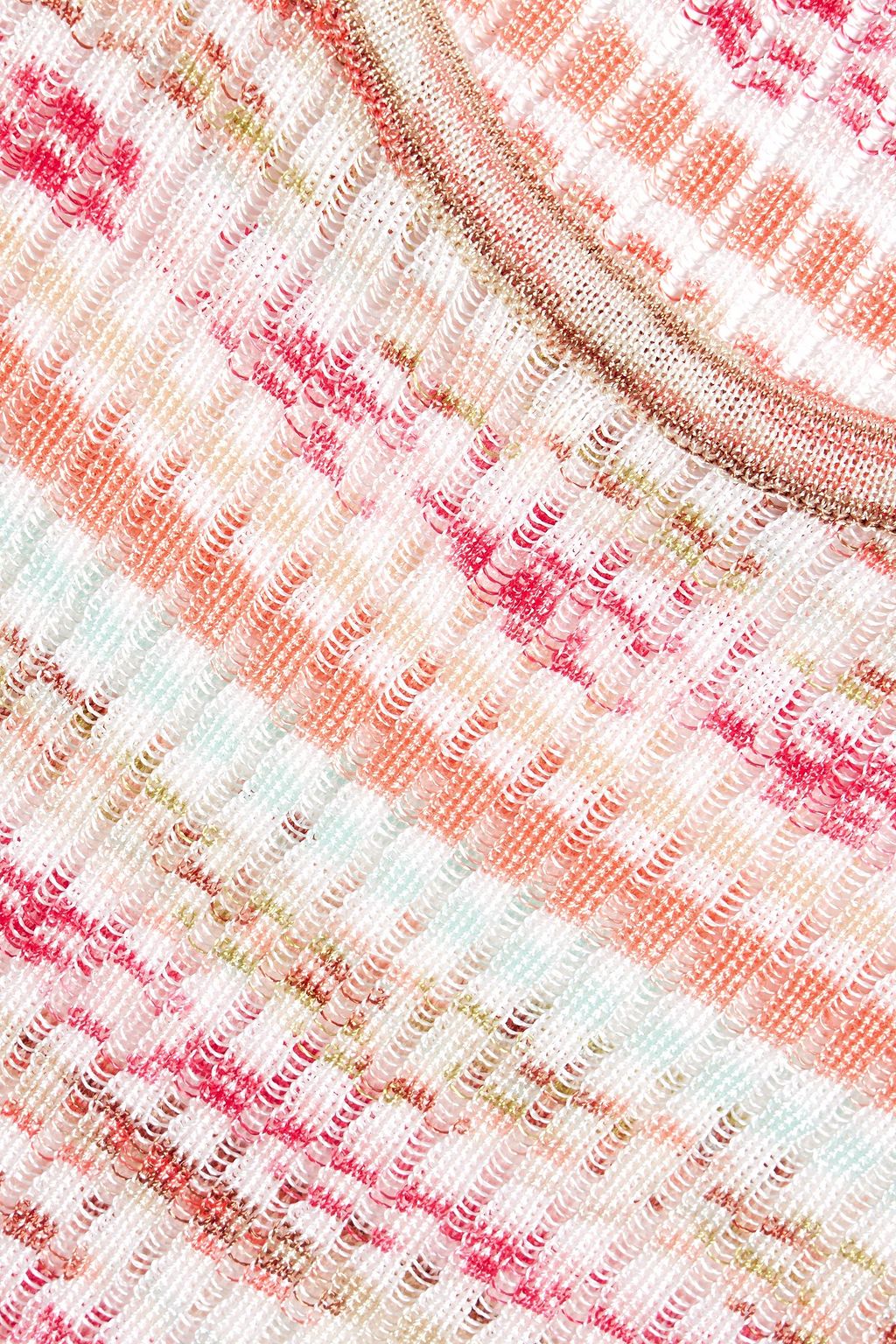 MISSONI تي شيرت بدون أكمام بحبكة مضلّعة بألوان متداخلة