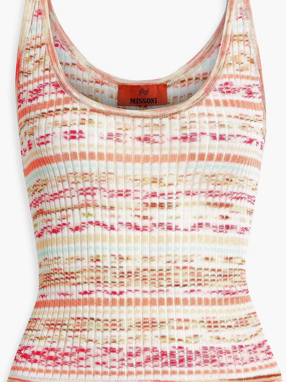 space-dyed ribbed-knit tank