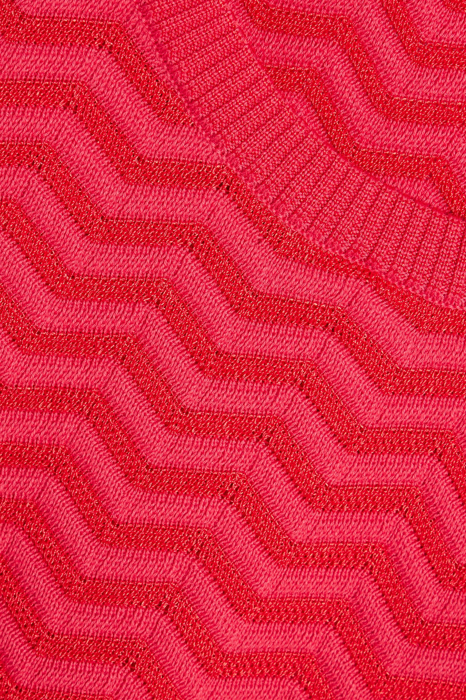 Shop Missoni Crochet-knit Cotton-blend Tank In Fuchsia