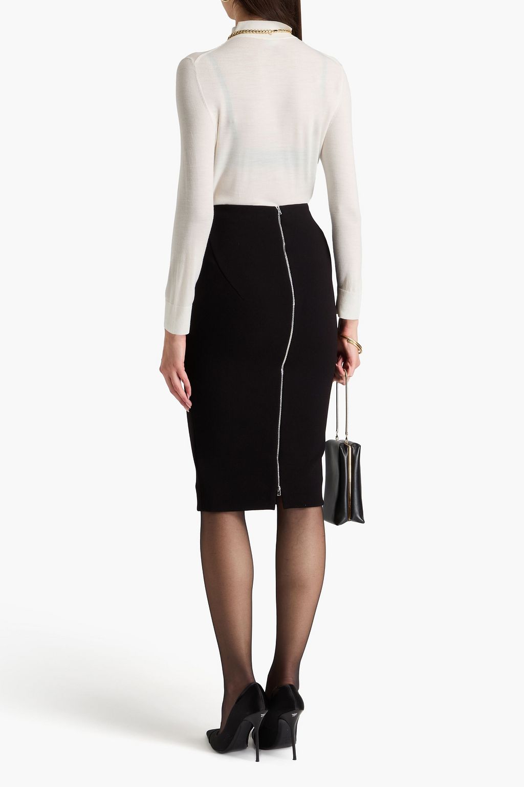 VICTORIA BECKHAM 크레이프 펜슬 스커트