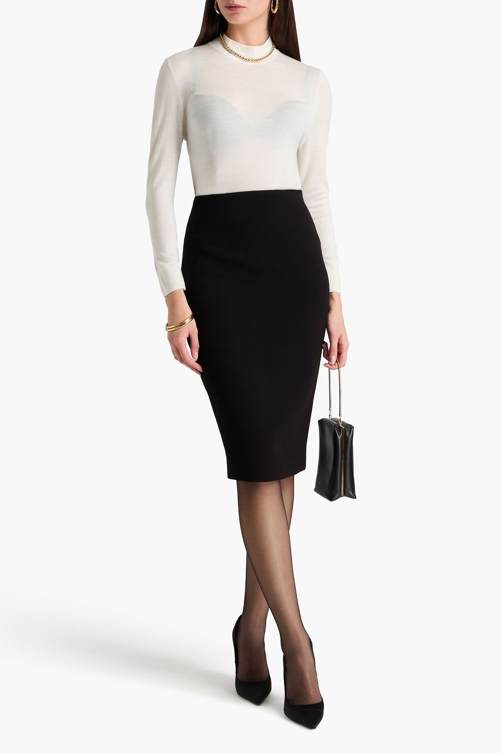 VICTORIA BECKHAM 크레이프 펜슬 스커트