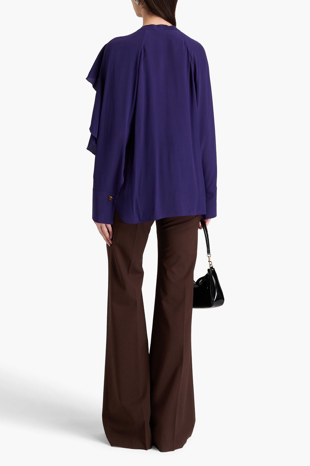 VICTORIA BECKHAM Ruffled silk-crepe blouse