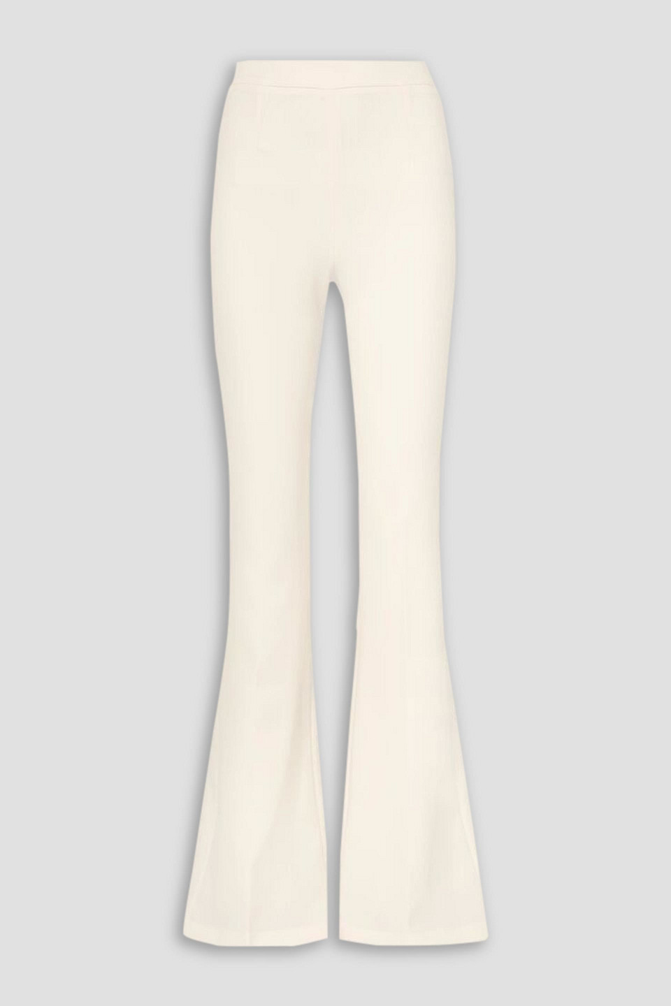 Safiyaa Halluana Stretch-crepe Flared Pants In Ecru