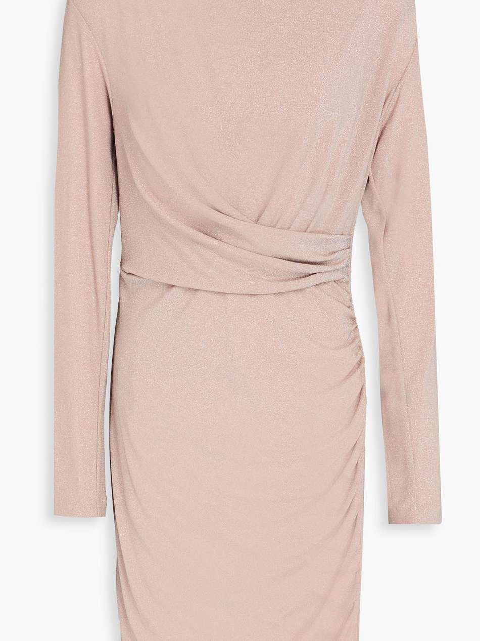 yuki draped metallic knitted dress