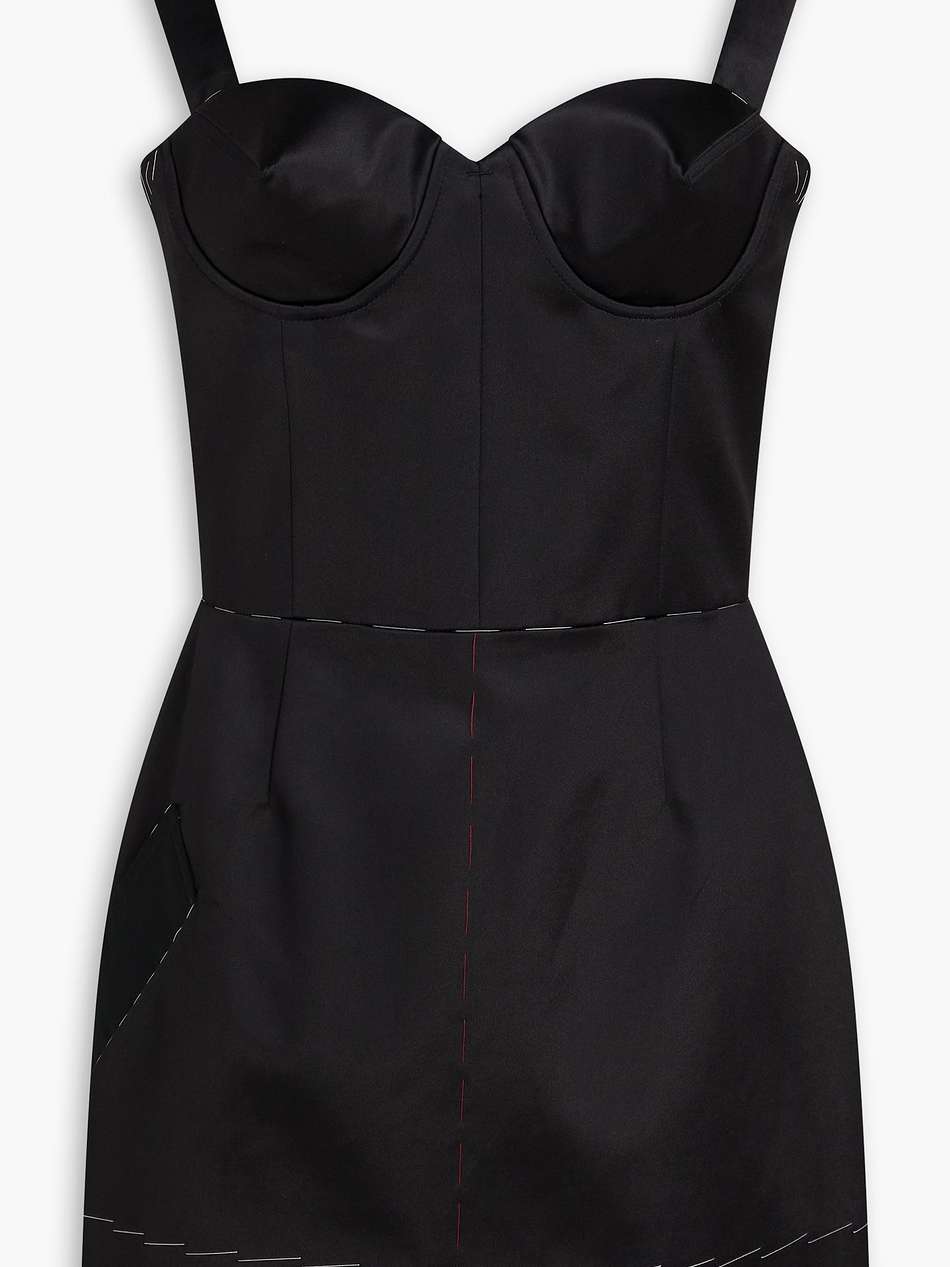 cotton and silk-blend satin mini dress