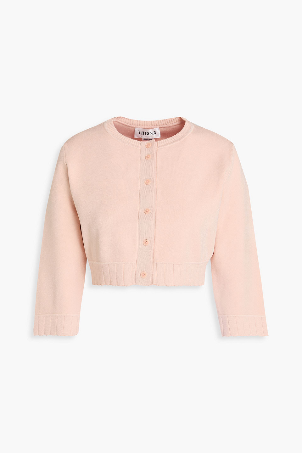 Victoria Beckham Cropped Cardigan In Nude & Neutrals