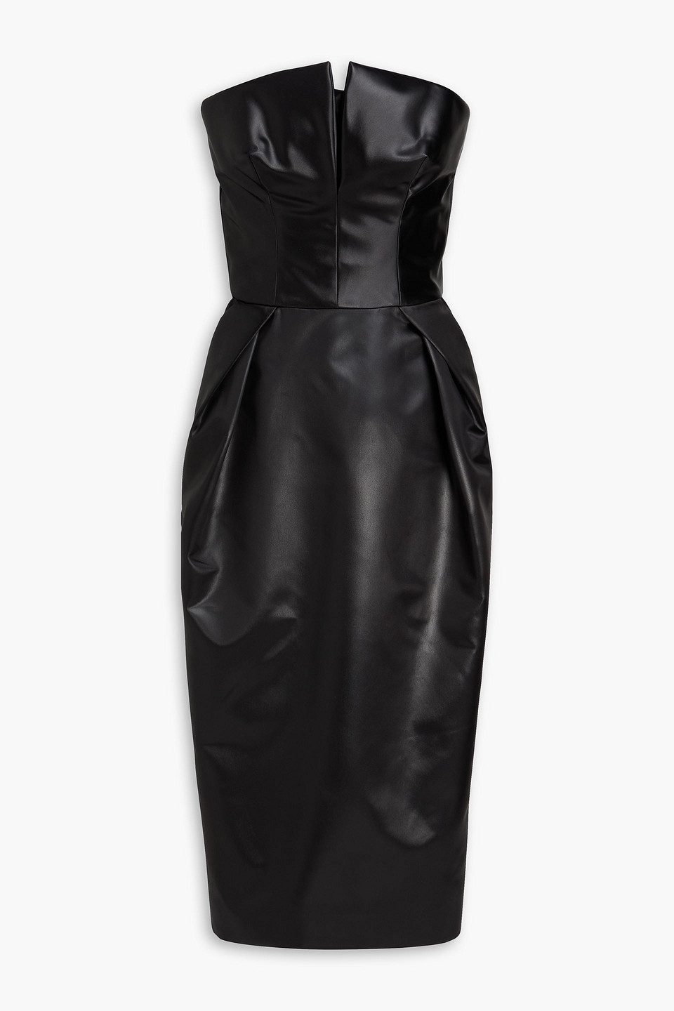 Maison Margiela Back Sleeveless Bustier Midi Dress In Acetate Woman In Schwarz