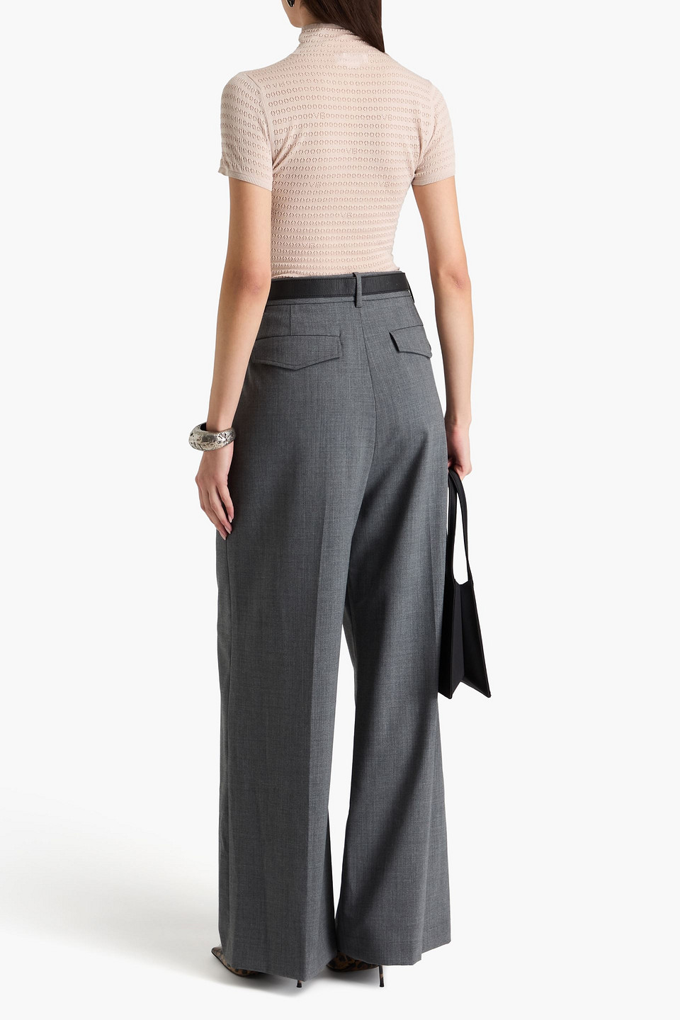 Victoria Beckham Open-knit Cotton Top In Altrosa