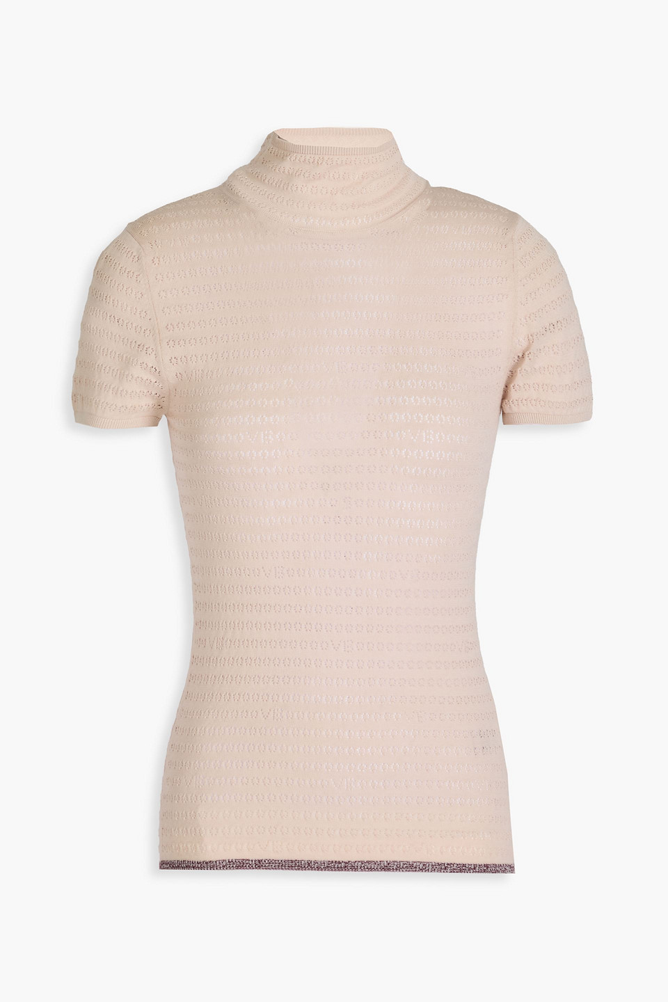 Victoria Beckham Open-knit Cotton Top In Altrosa