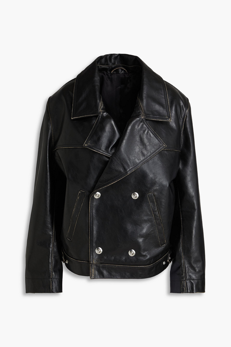 Oversized leather jacket