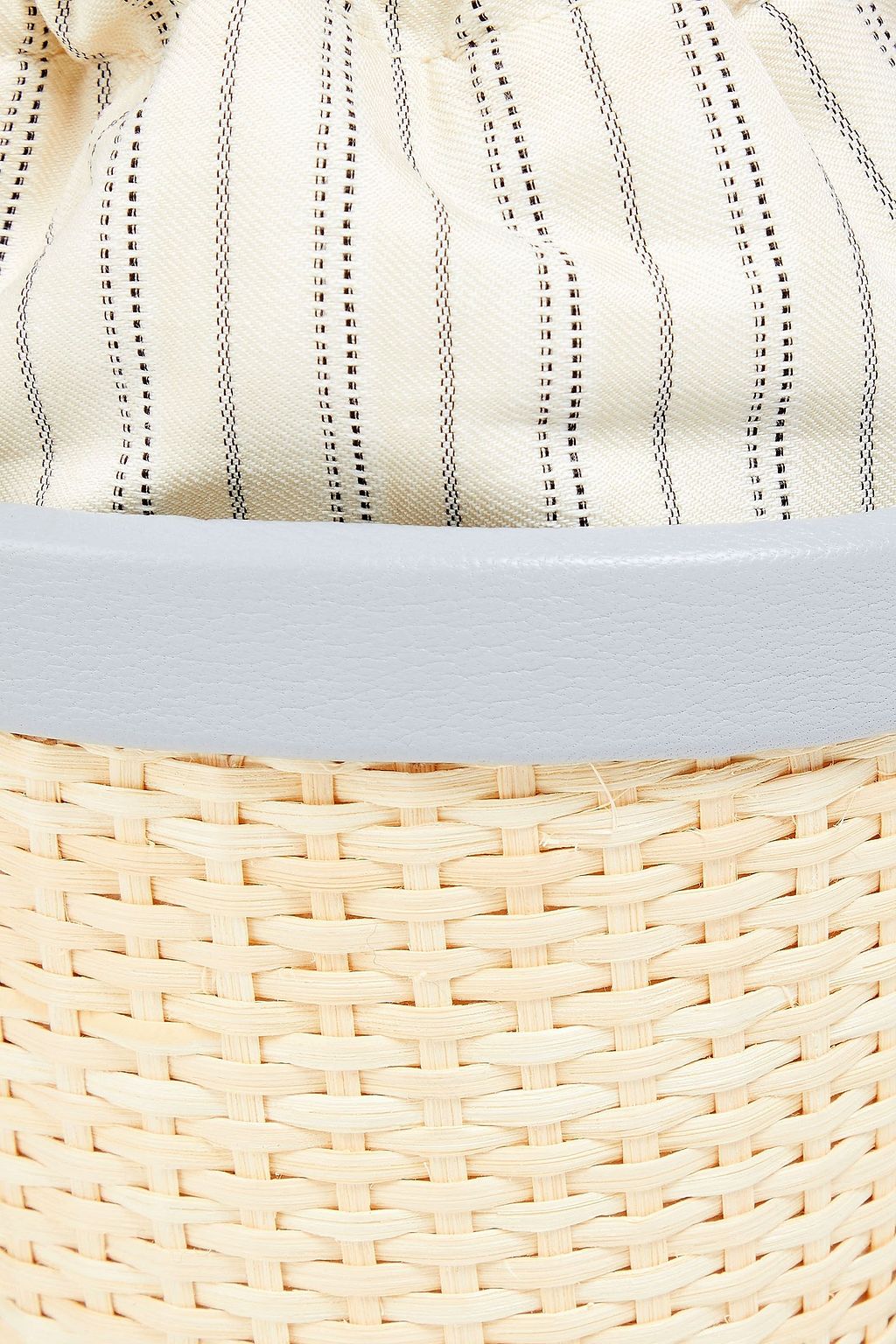 MAISON MARGIELA Leather and rattan bucket bag