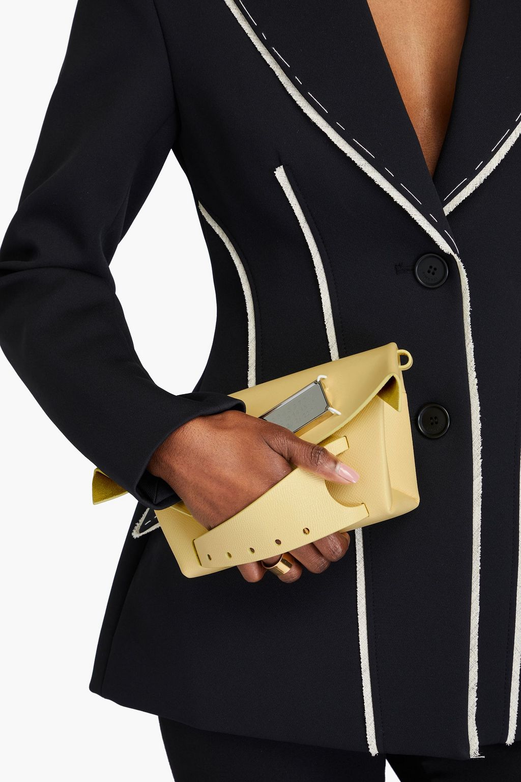 MAISON MARGIELA Snatched leather clutch