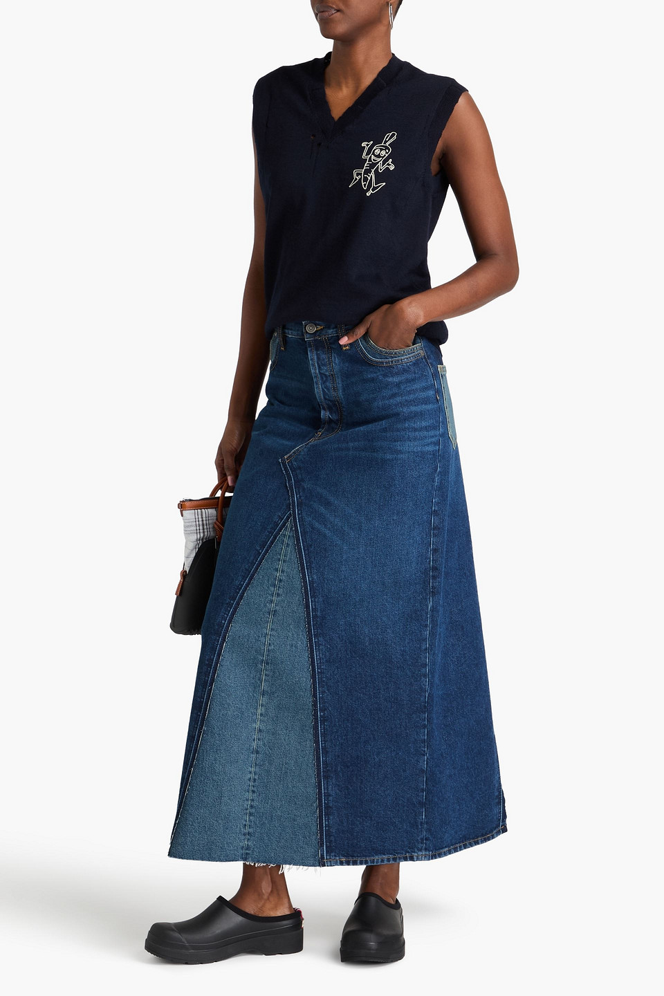 MAISON MARGIELA DENIM MAXI SKIRT