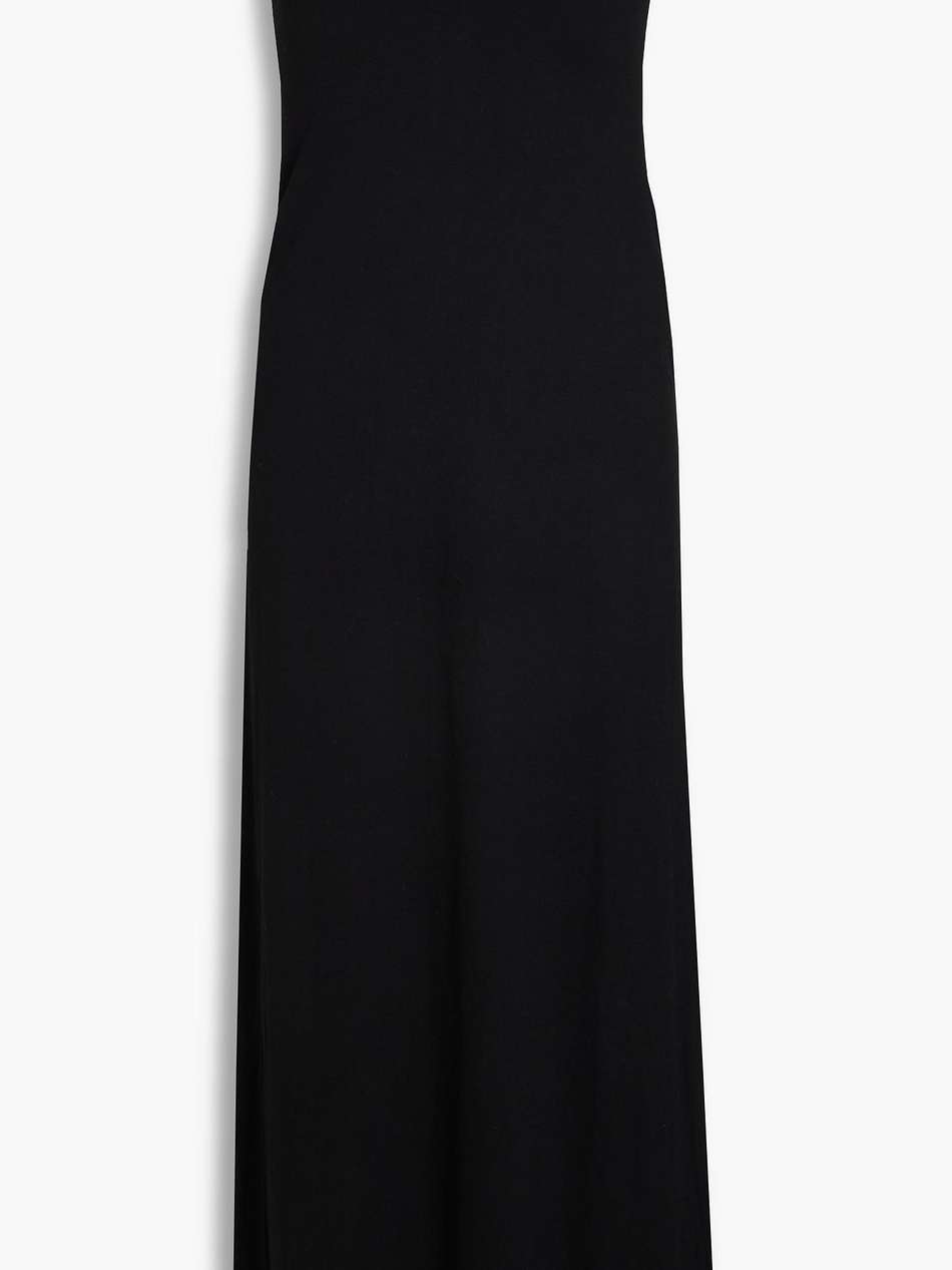 delora strapless jersey midi dress