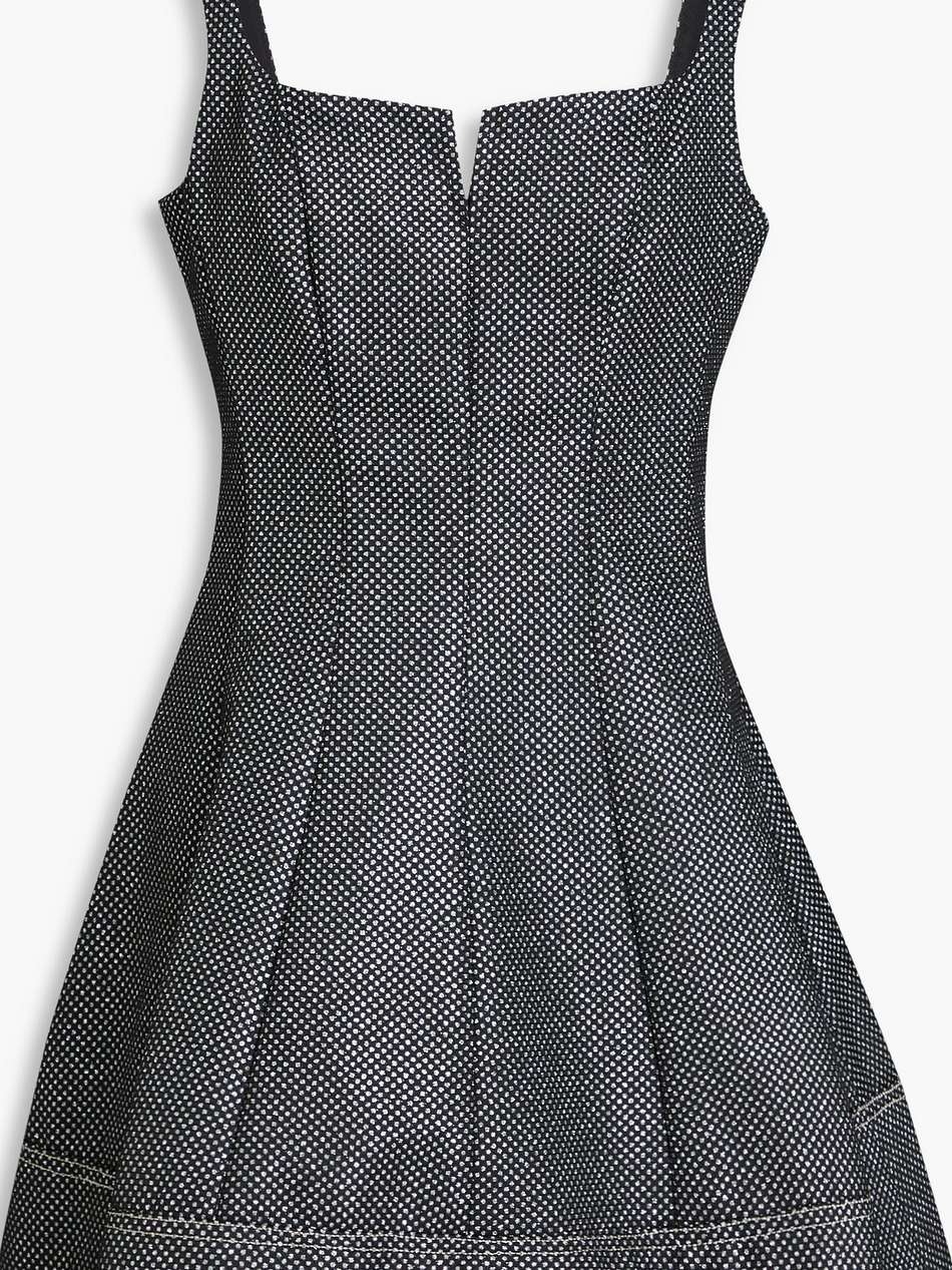 lydie glittered polka-dot crepe mini dress